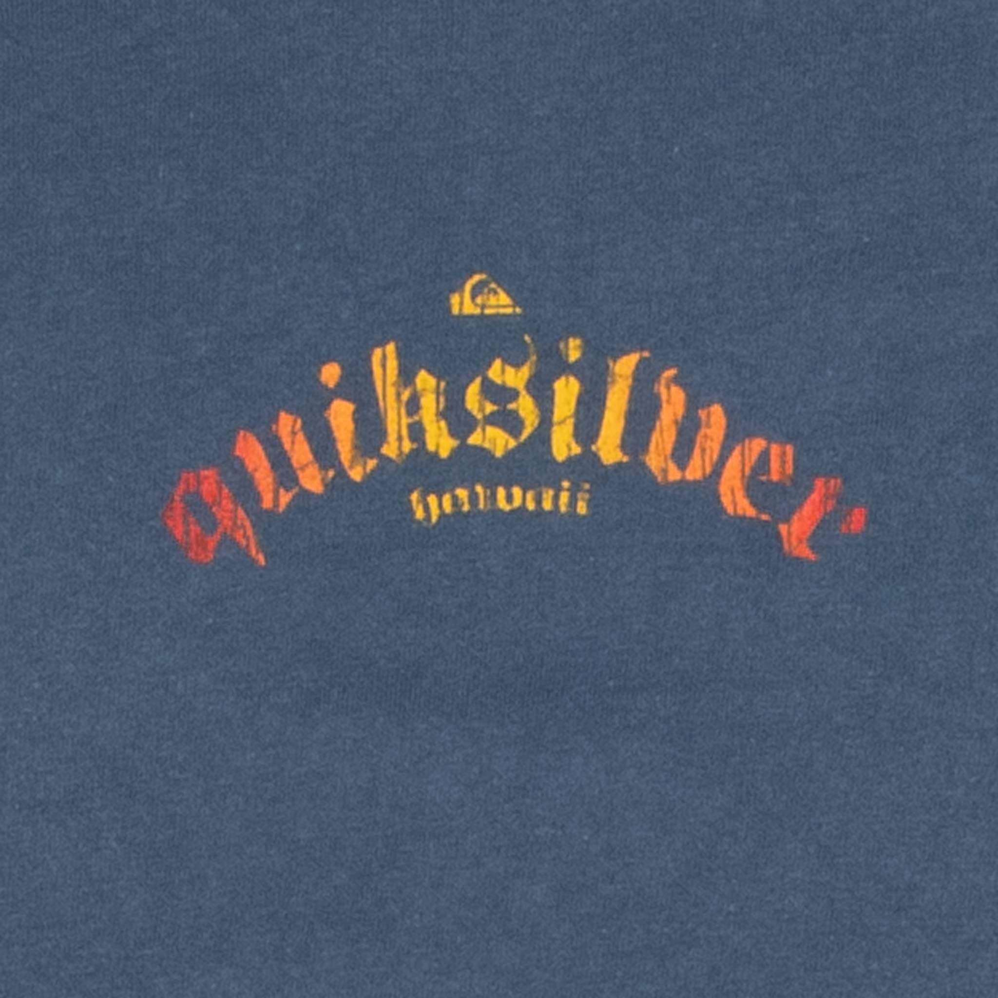 Vintage Quicksilver Hawaii Grey Surf Tee Shirt 2000S Size Large