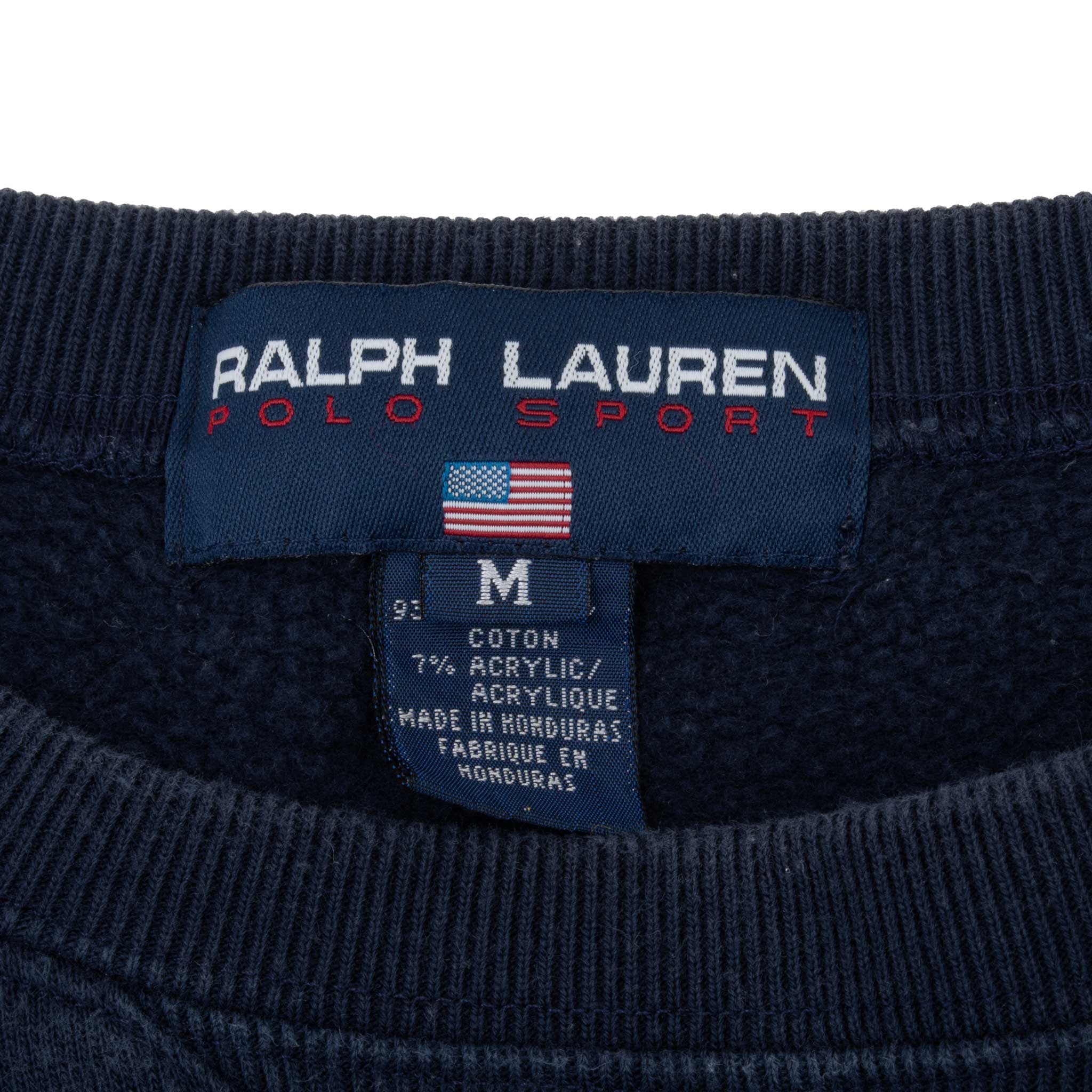 Vintage Ralph Lauren Polo Sport Navy Blue 1990S Sweatshirt Medium