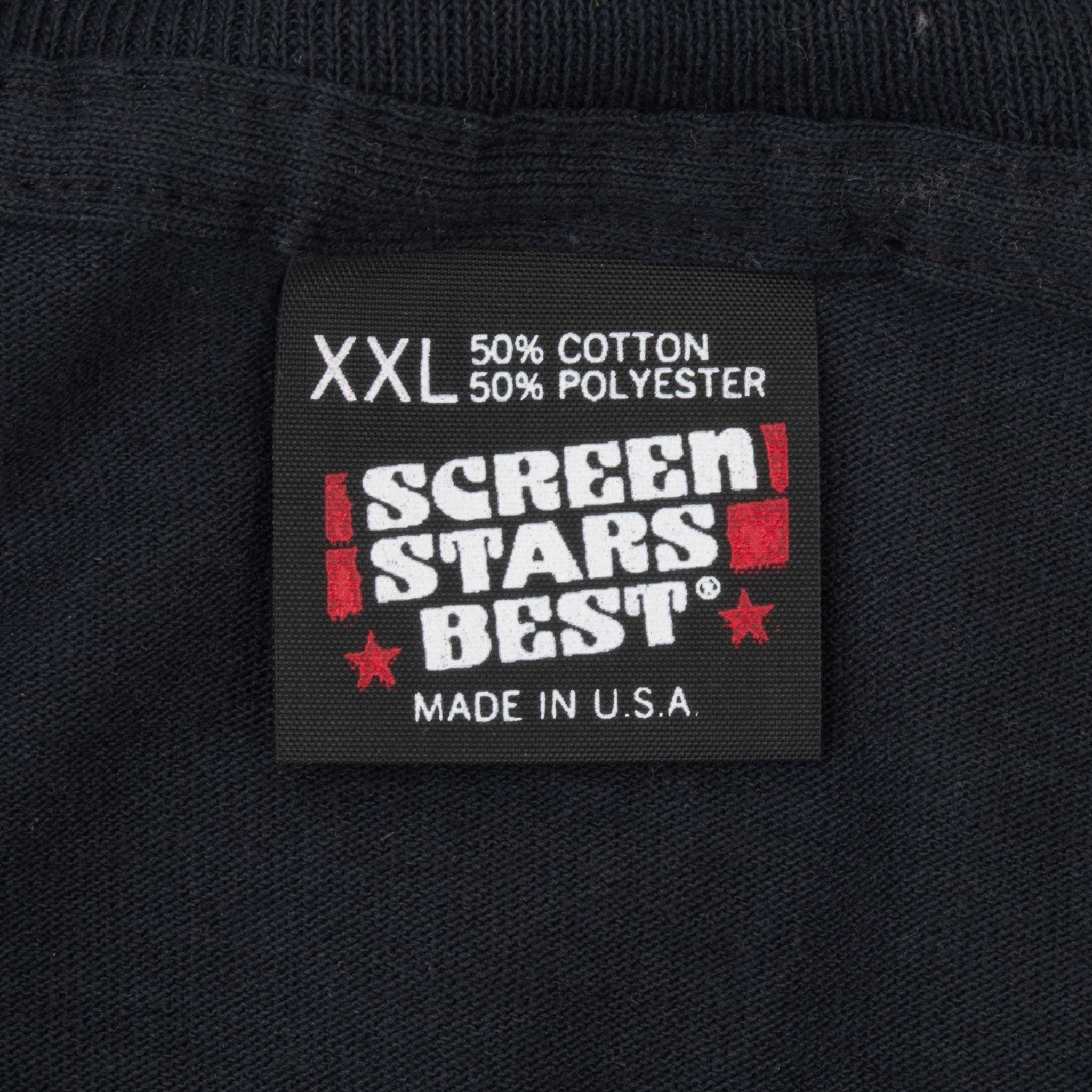 Vintage Star Trek Embroidered Black Tee Shirt 1990S Size XL Made In Usa