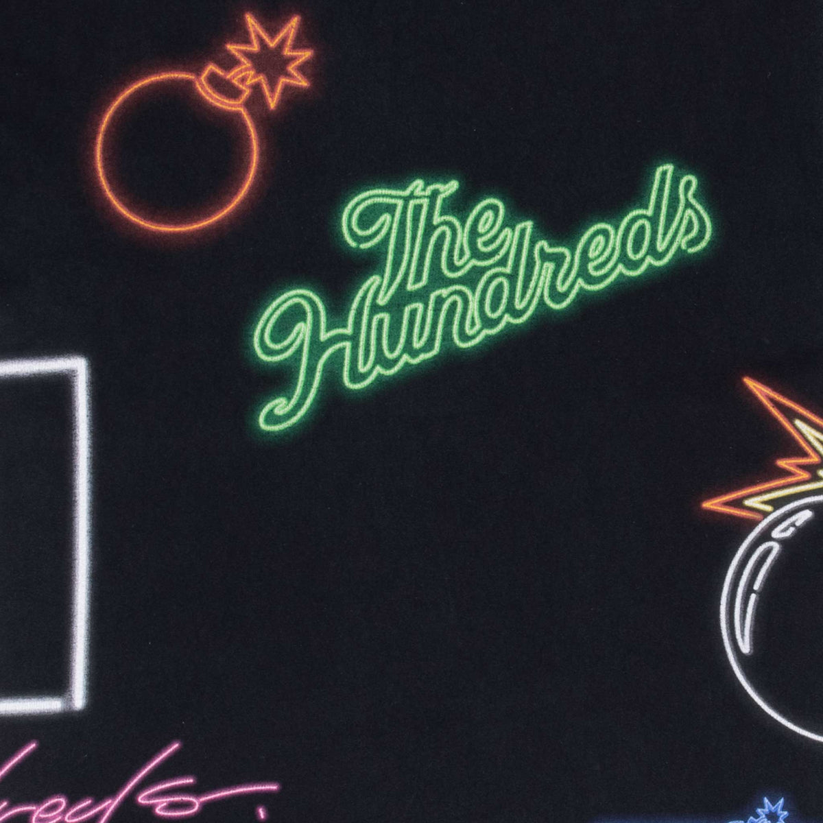 Vintage The Hundreds All Over Print 2000S Black Tee Shirt Size Medium