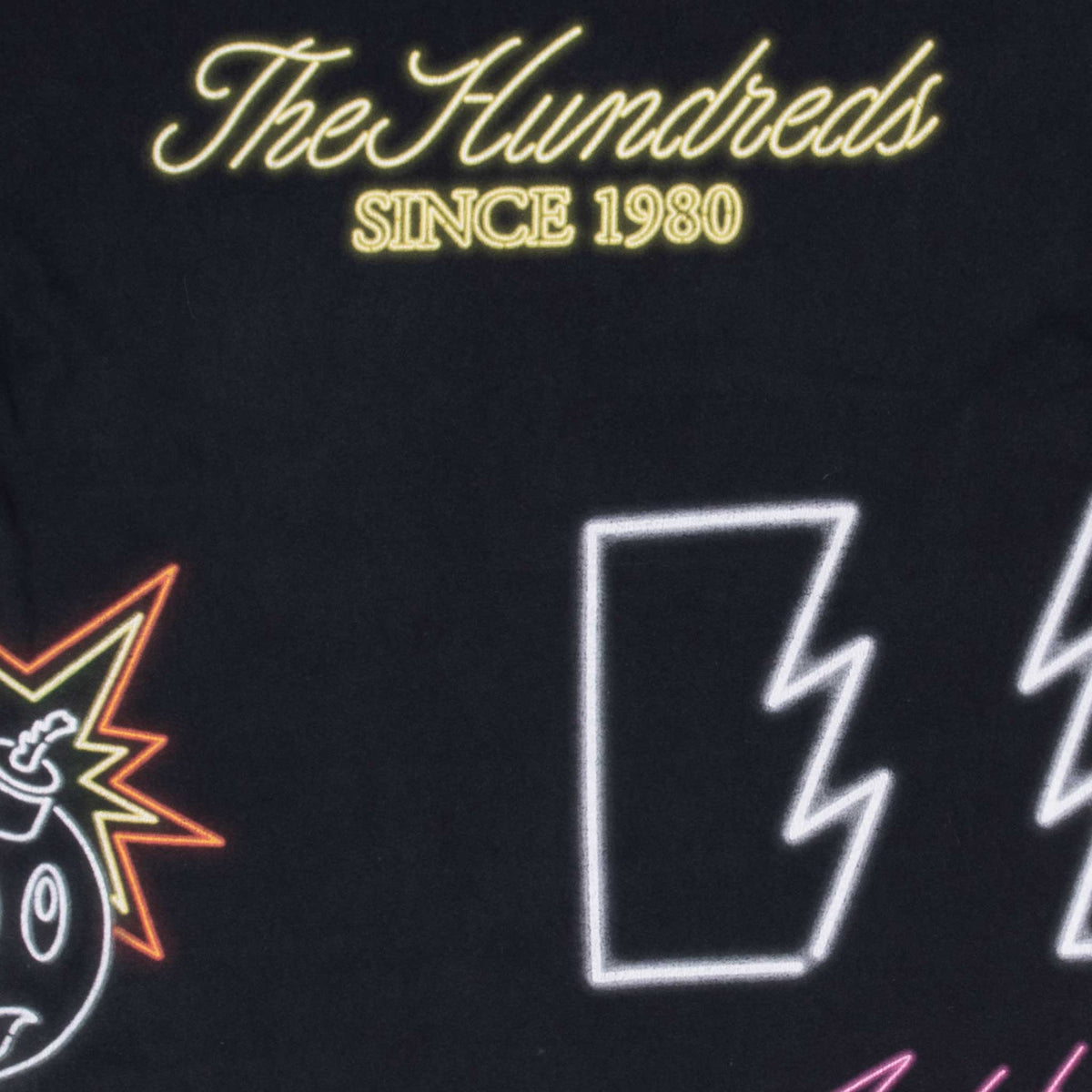 Vintage The Hundreds All Over Print 2000S Black Tee Shirt Size Medium