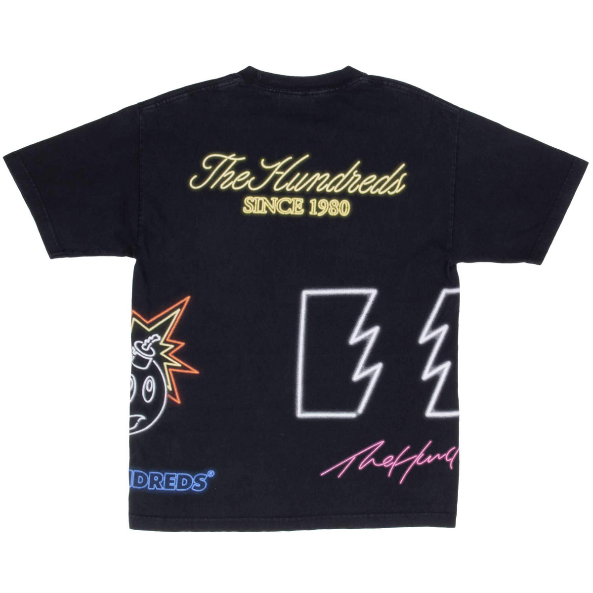 Vintage The Hundreds All Over Print 2000S Black Tee Shirt Size Medium