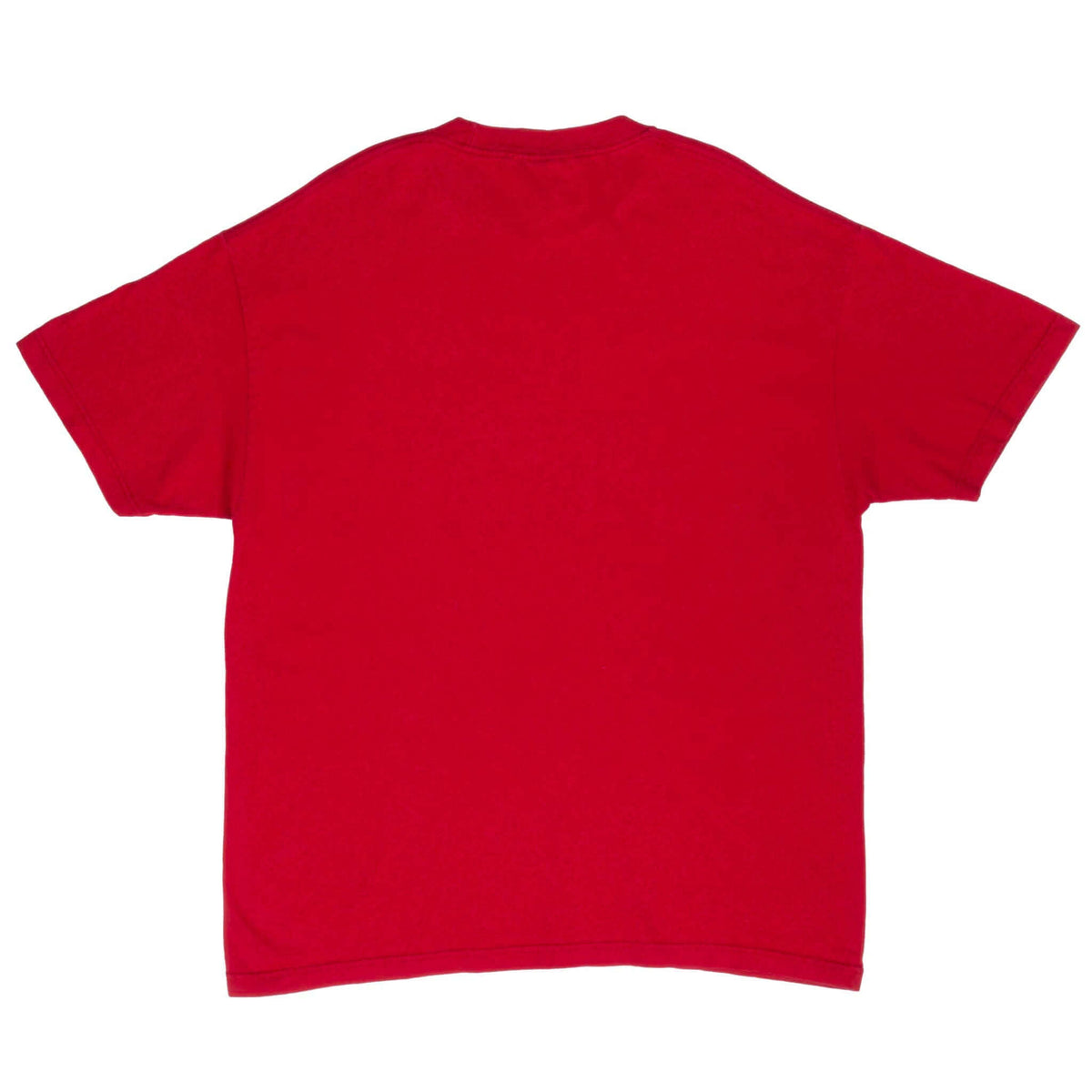 Plain back of red Tommy Hilfiger short-sleeve T-shirt