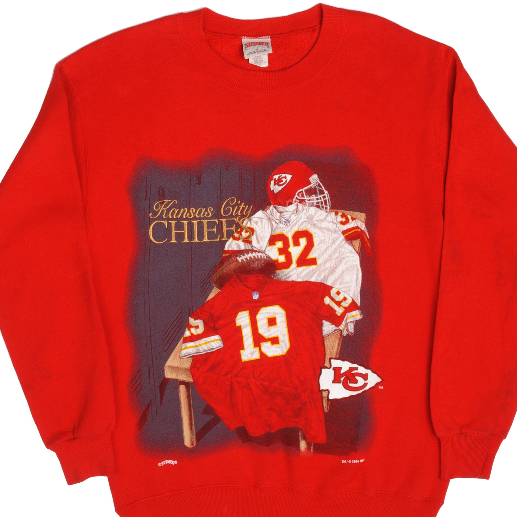 Vintage NFL Kansas City Chiefs Sweatshirt Size Medium 1994 Made in USA