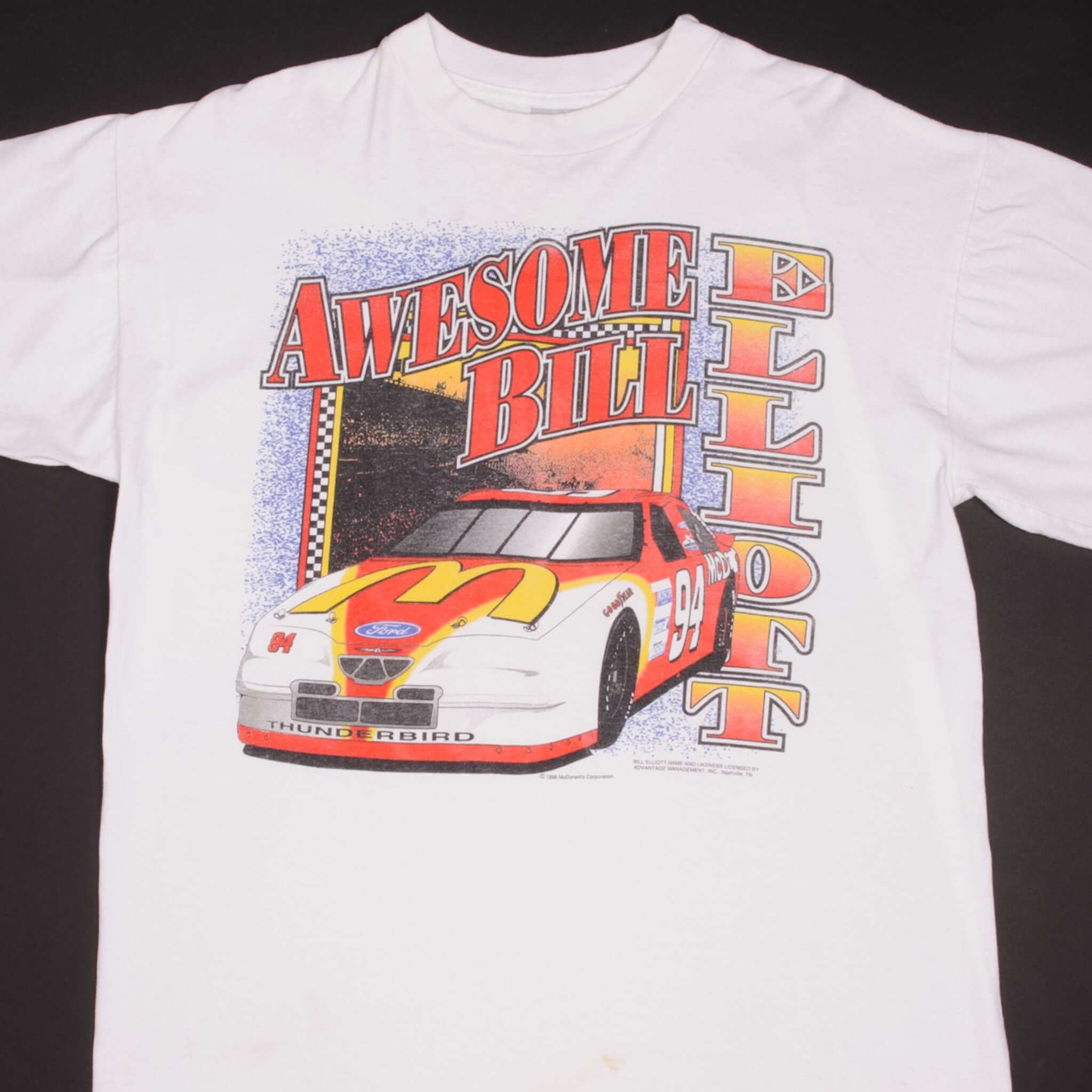 Vintage Nascar Bill Eliott McDonald's Tee Shirt 1990s Size XL