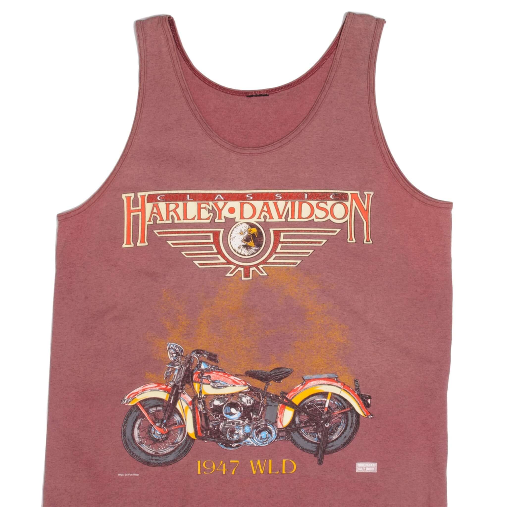 Vintage Harley Davidson 1947 Wild Tank Top Tee Shirt Size Large