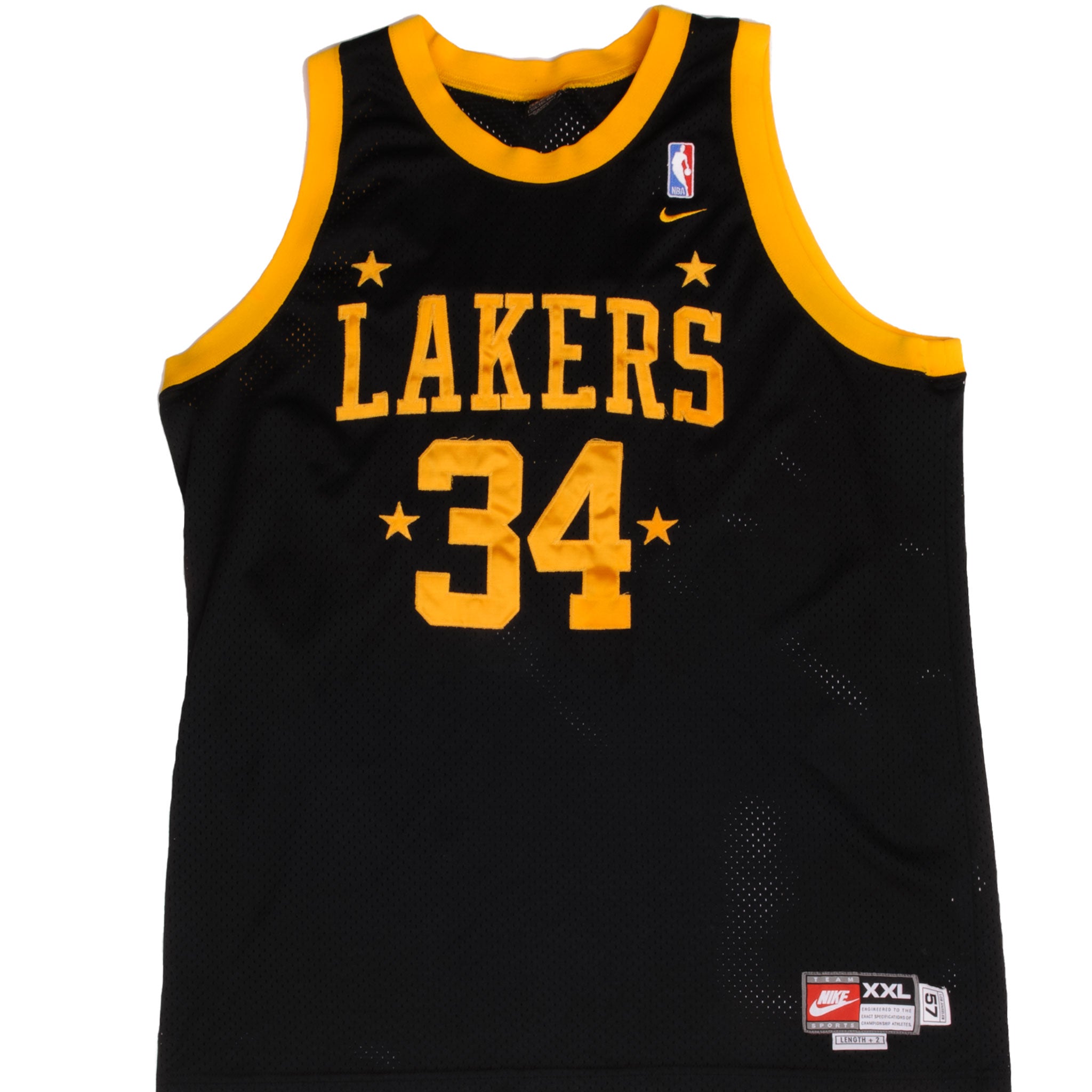 Vintage NBA Shaquille O'neal Purple Champion Lakers Jersey Number 34 Size 48