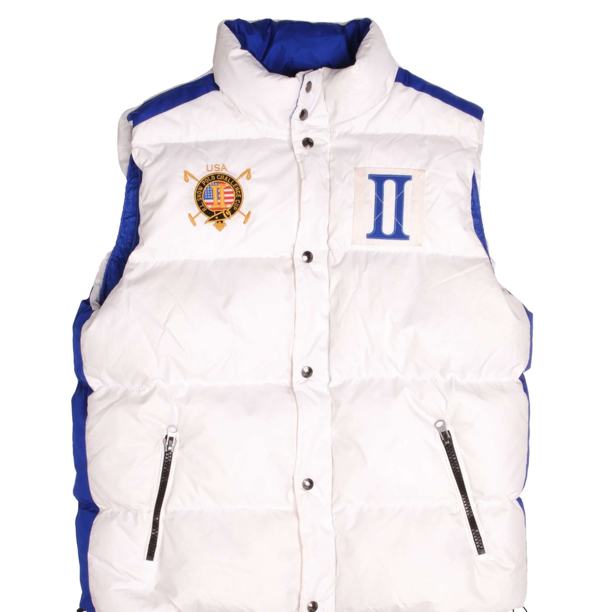 Vintage Polo Ralph Lauren Snow Polo Challenge II Cup USA Puffer Vest Jacket Size Large