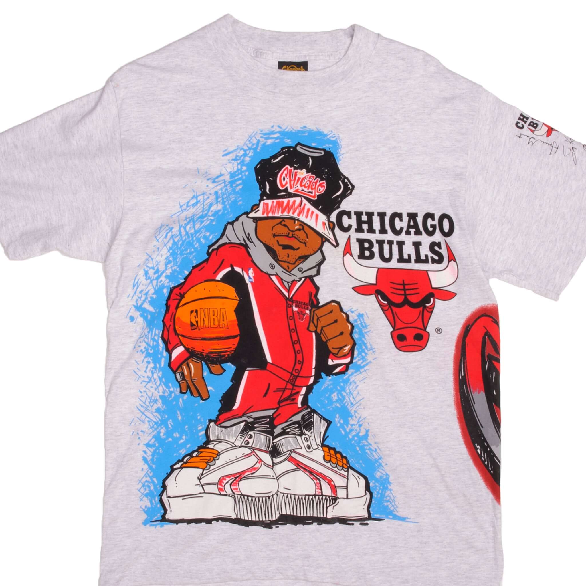 Vintage Chicago Bulls All Over Print T-Shirt sz L