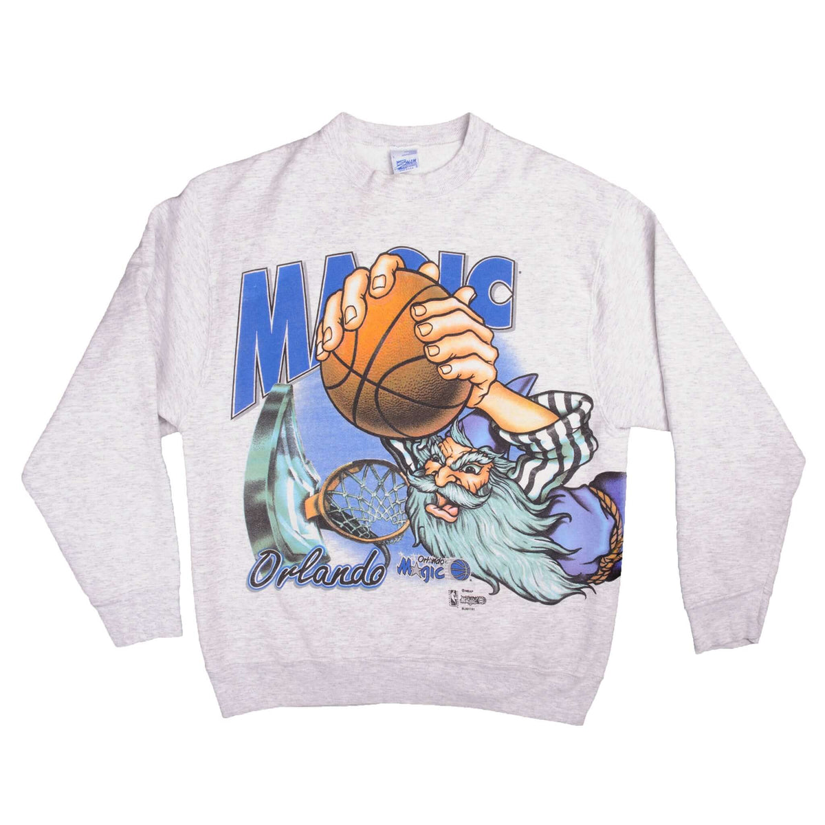 Vintage NBA Orlando Magic Salem Sports Sweatshirt 1990S Size L Made In USA.