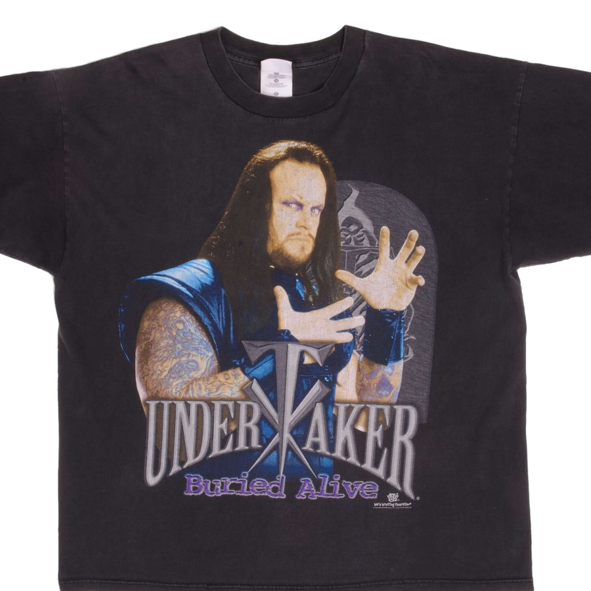 Vintage Wwf The Undertaker Burried Alive Tee Shirt 1998 Size XL