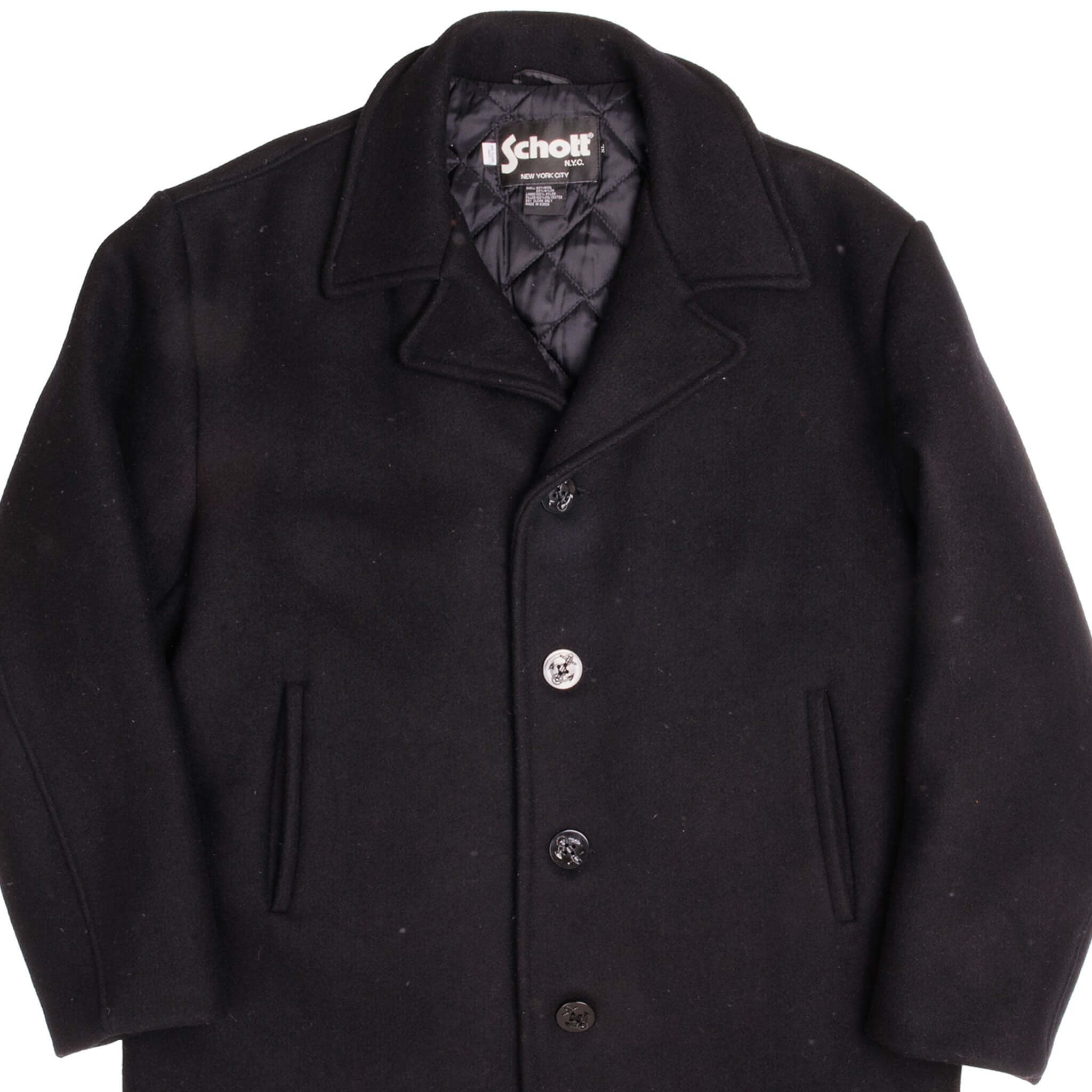 Vintage Schott Nyc Wool Coat 2000s Size XL