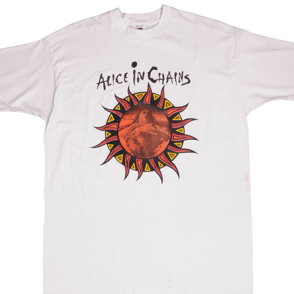Vintage Alice In Chains Lollapalooza' 93 Tee Shirt 1994 Size XL Made In USA With Single Stitch Sleeves