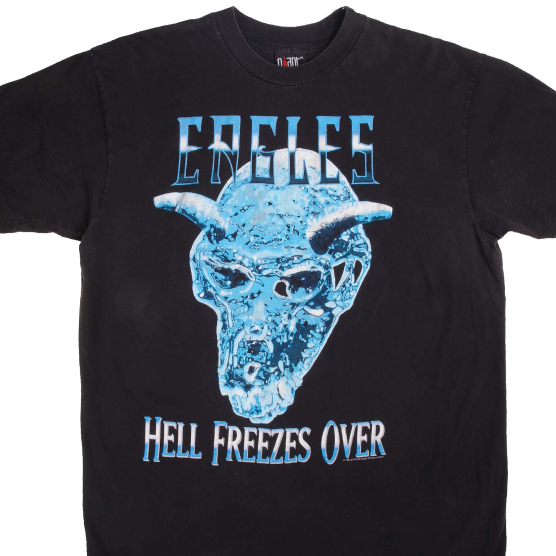 Vintage Original Eagles Hell Freezes Over Tour Tee Shirt 1995 Size XL Made In USA With Single Stitch.