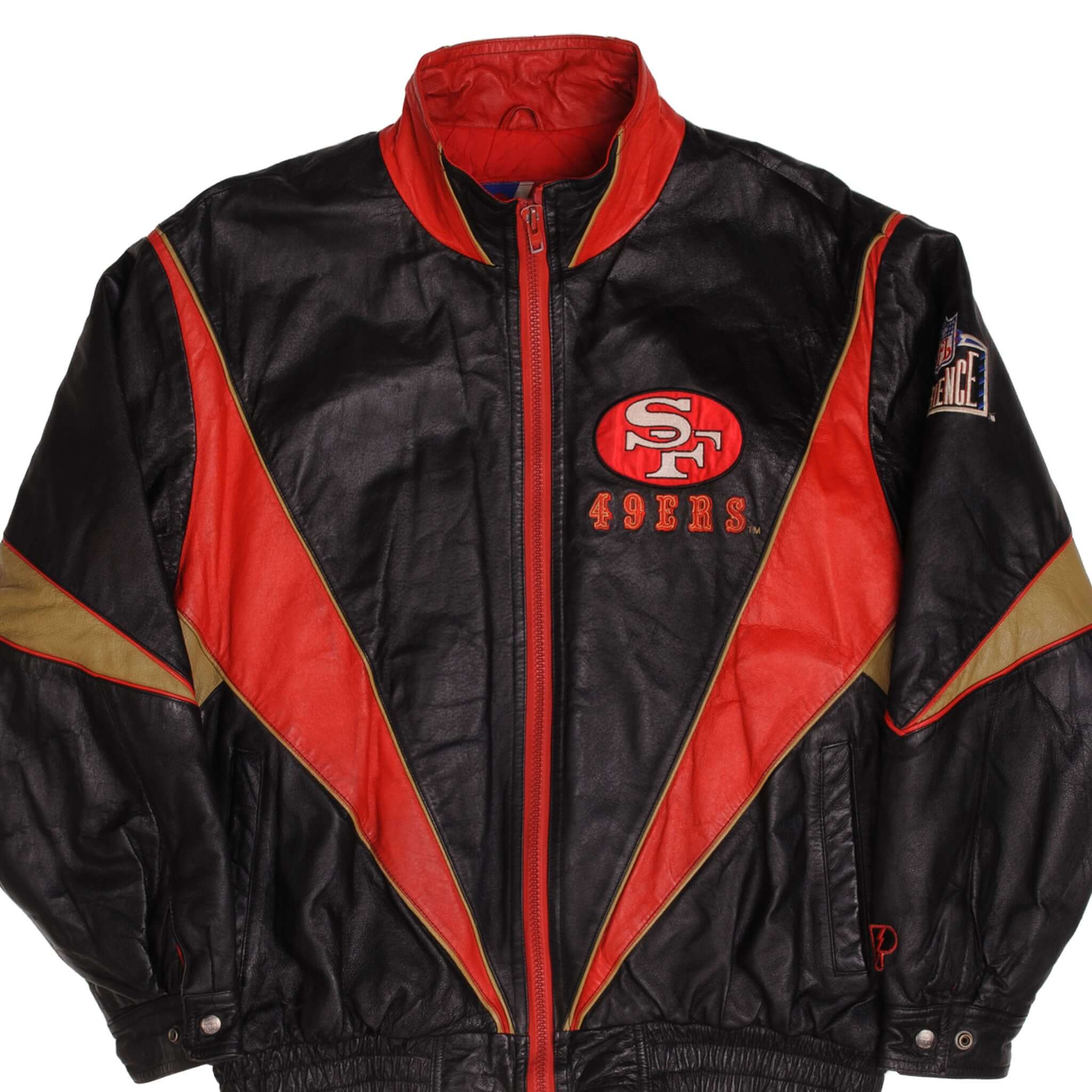 Vintage Nfl Experience San Francisco 49Ers Leather Jacket Size XL 2000S