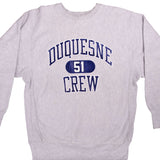Vintage Gray Champion Duquesne 51 Crew Sweater 90S Size Xlarge. Made In USA.