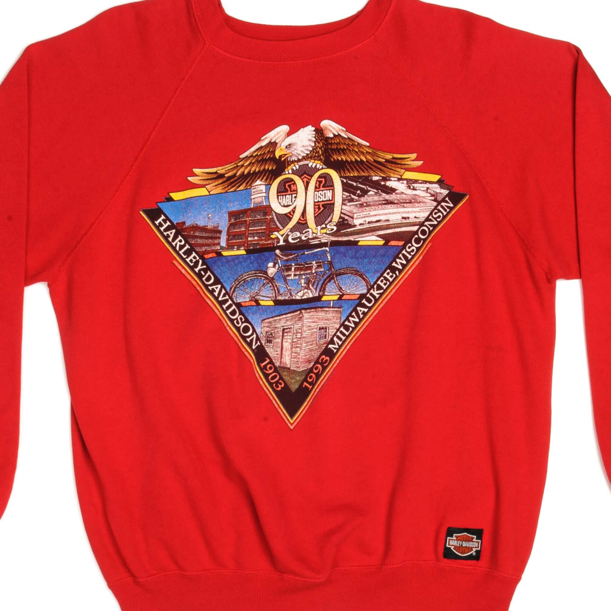 Vintage Harley Davidson Sweatshirt Hanes 90's Size XL Made In USA.