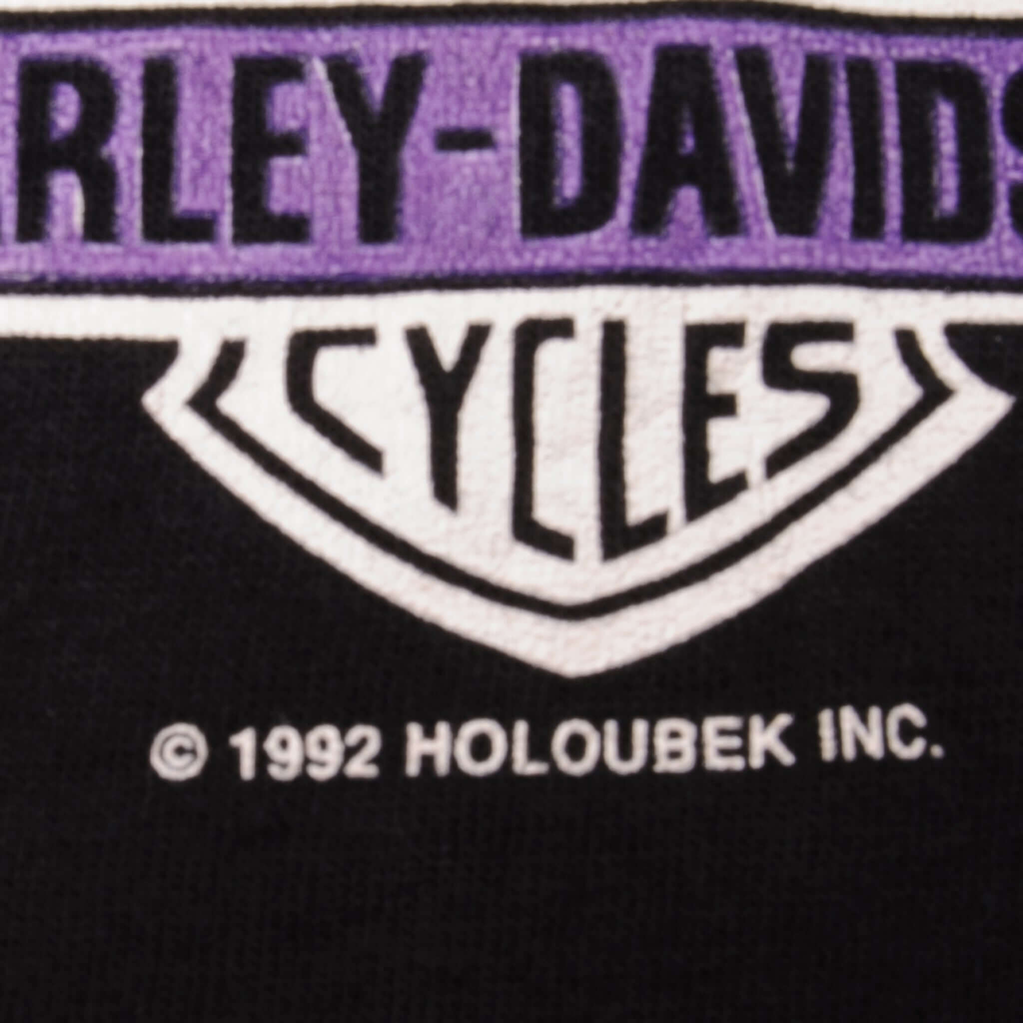 Vintage Harley Davidson Street Heat Napoleon Ohio Tee Shirt 1992 Size L With Single Stitch Made In USA