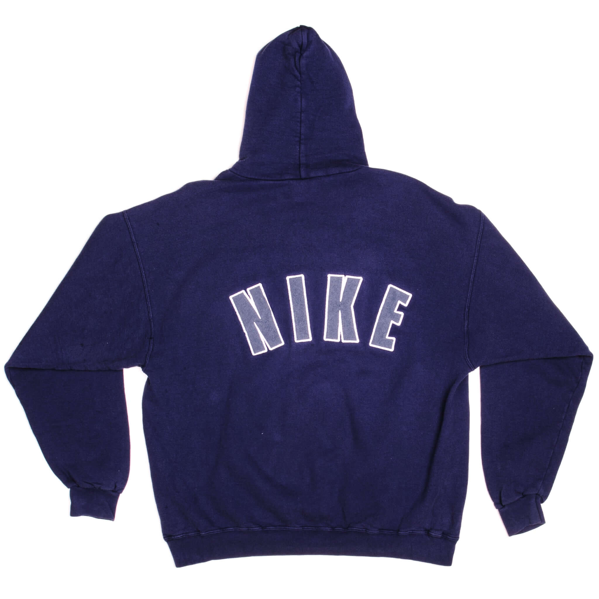 Vintage Nike Blue Hoodie Sweatshirt Late 1990s Size Large Made In USA.