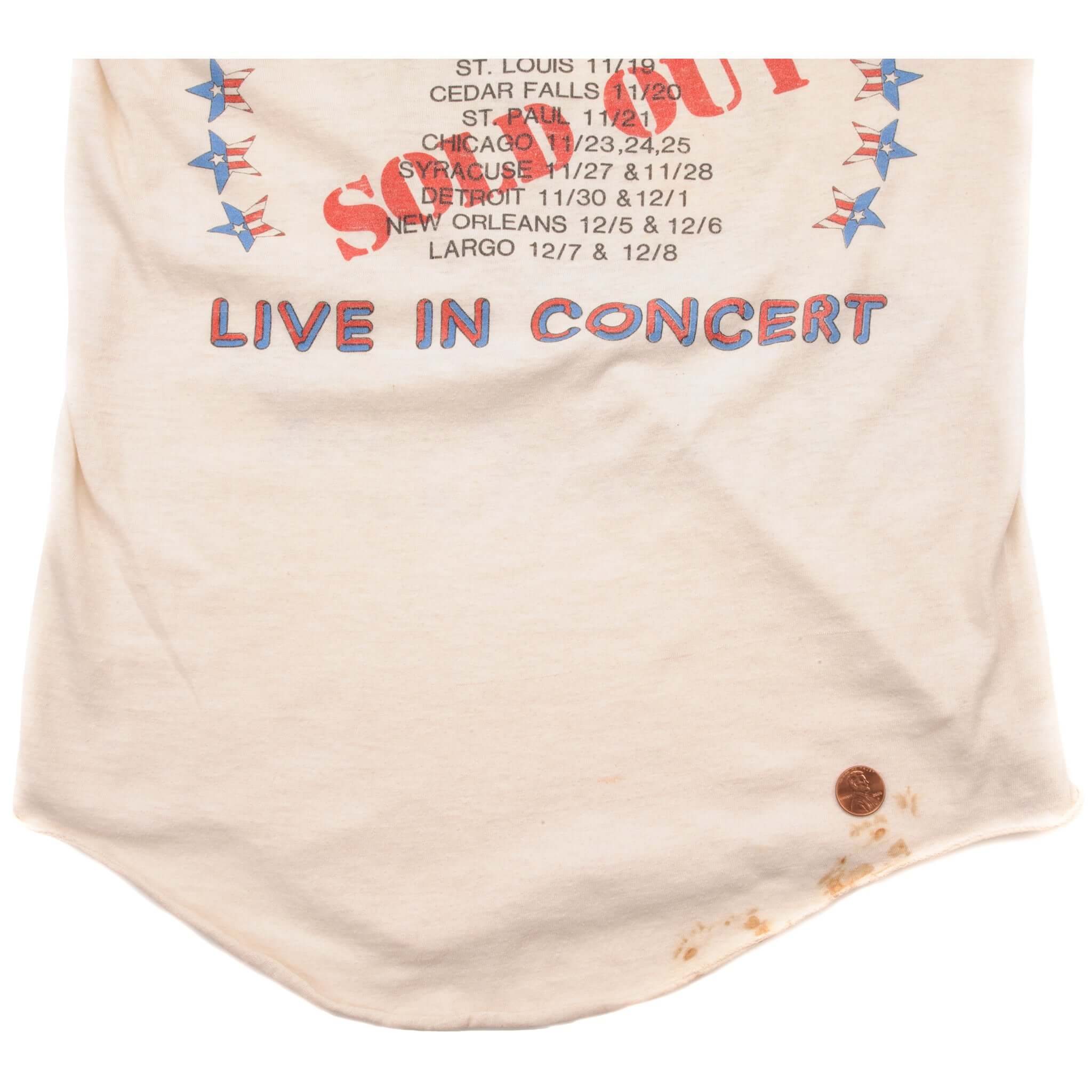 VINTAGE THE ROLLING STONES TOUR RAGLAN TEE SHIRT 1981 SIZE XS MADE IN USA