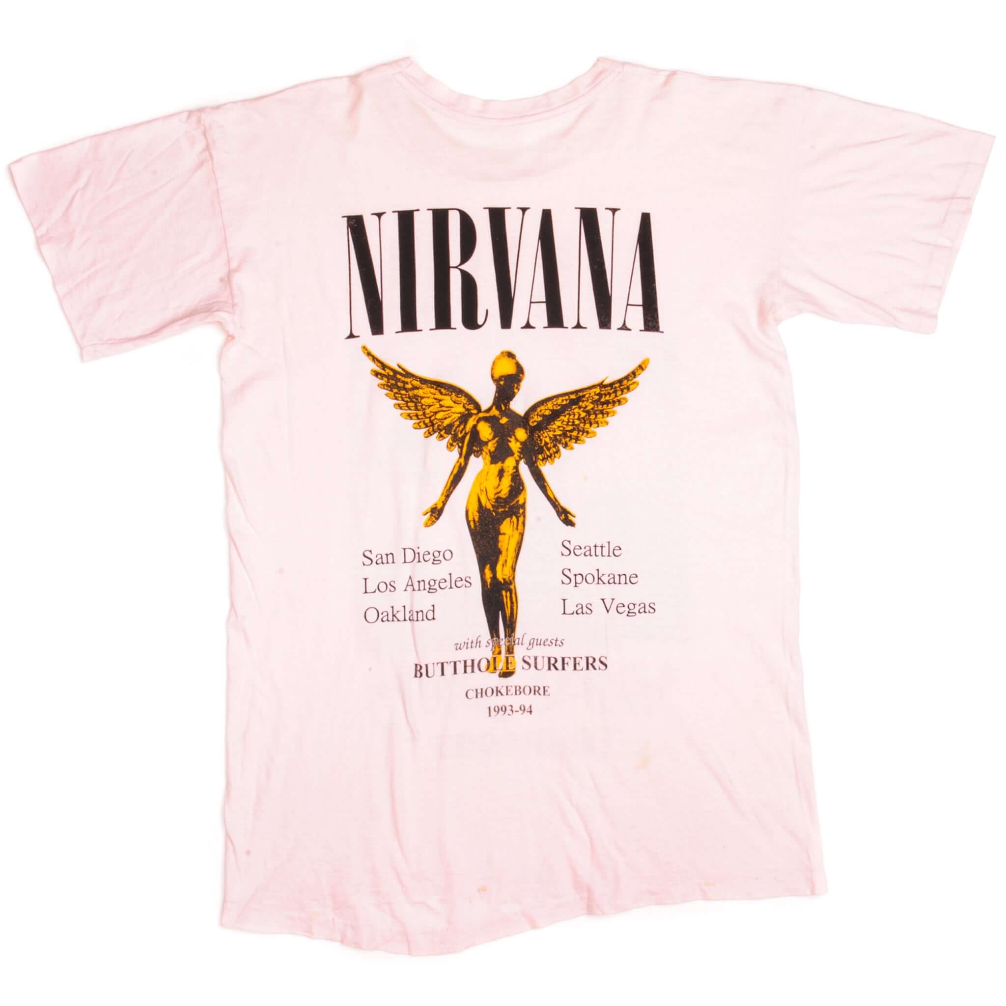 Vintage Nirvana In Utero And Butthole Surfers Tour Tee Shirt 1993 Size Large.