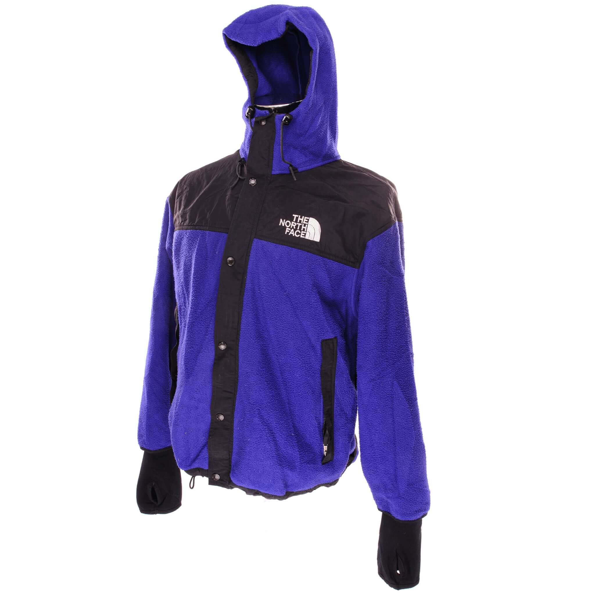 Vintage The North Face Fleece Hooded Jacket Size Large Made In USA.