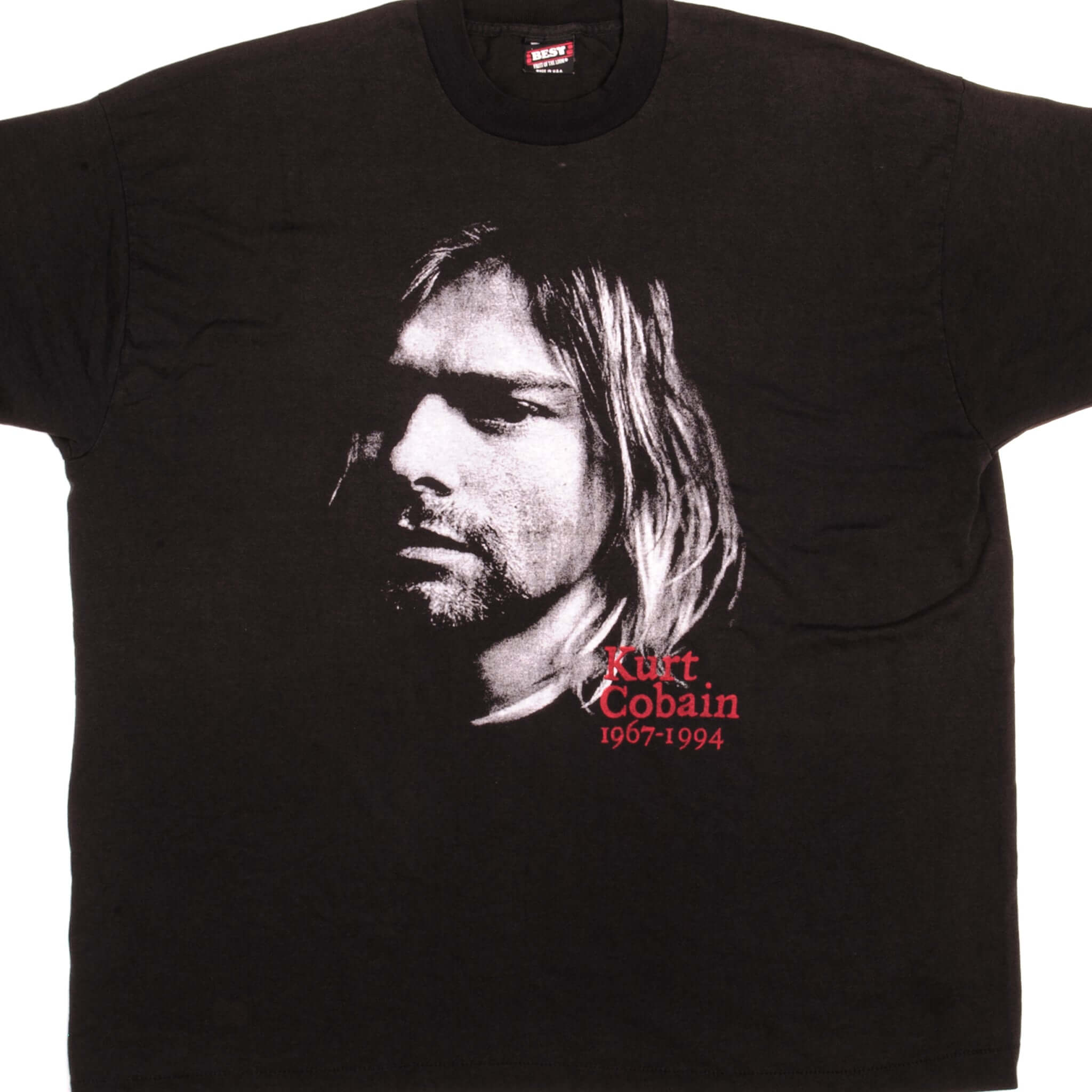 VINTAGE NIRVANA KURT COBAIN TEE 90s 2XL MADE IN USA – Vintage rare