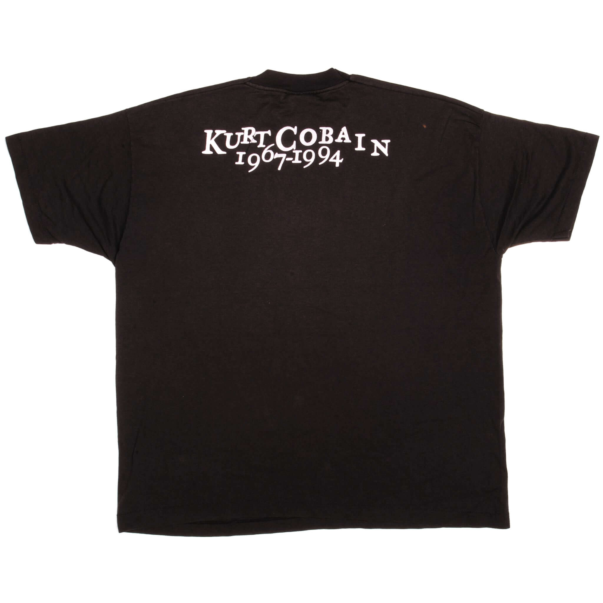 Vintage Nirvana Kurt Cobain 1967-1994 Best by Fruit of the Loom Tee Shirt 1990s Size 2XLarge Made In USA With Single Stitch Sleeves.