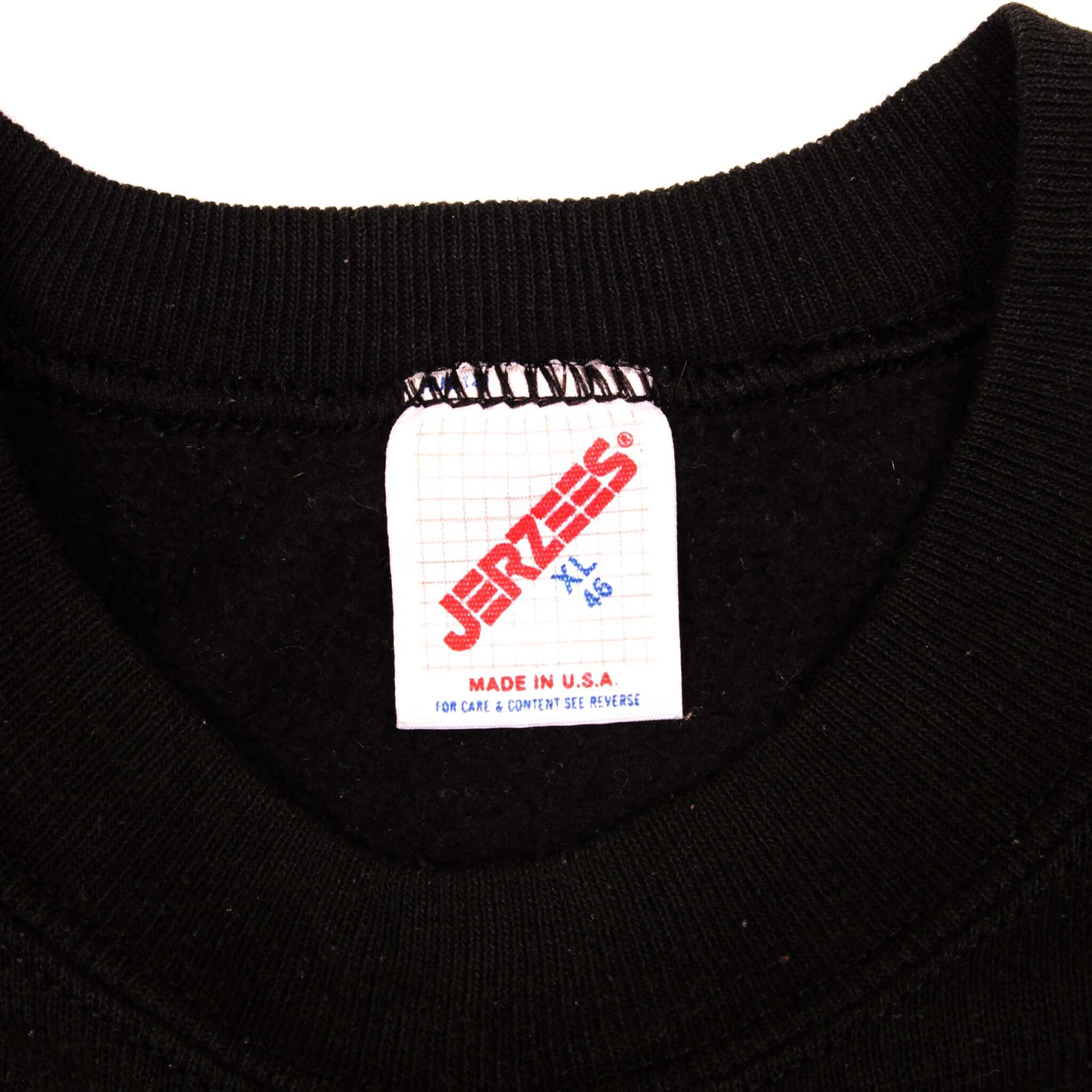 Vintage Label Tag Jerzees Late 1980s 80s