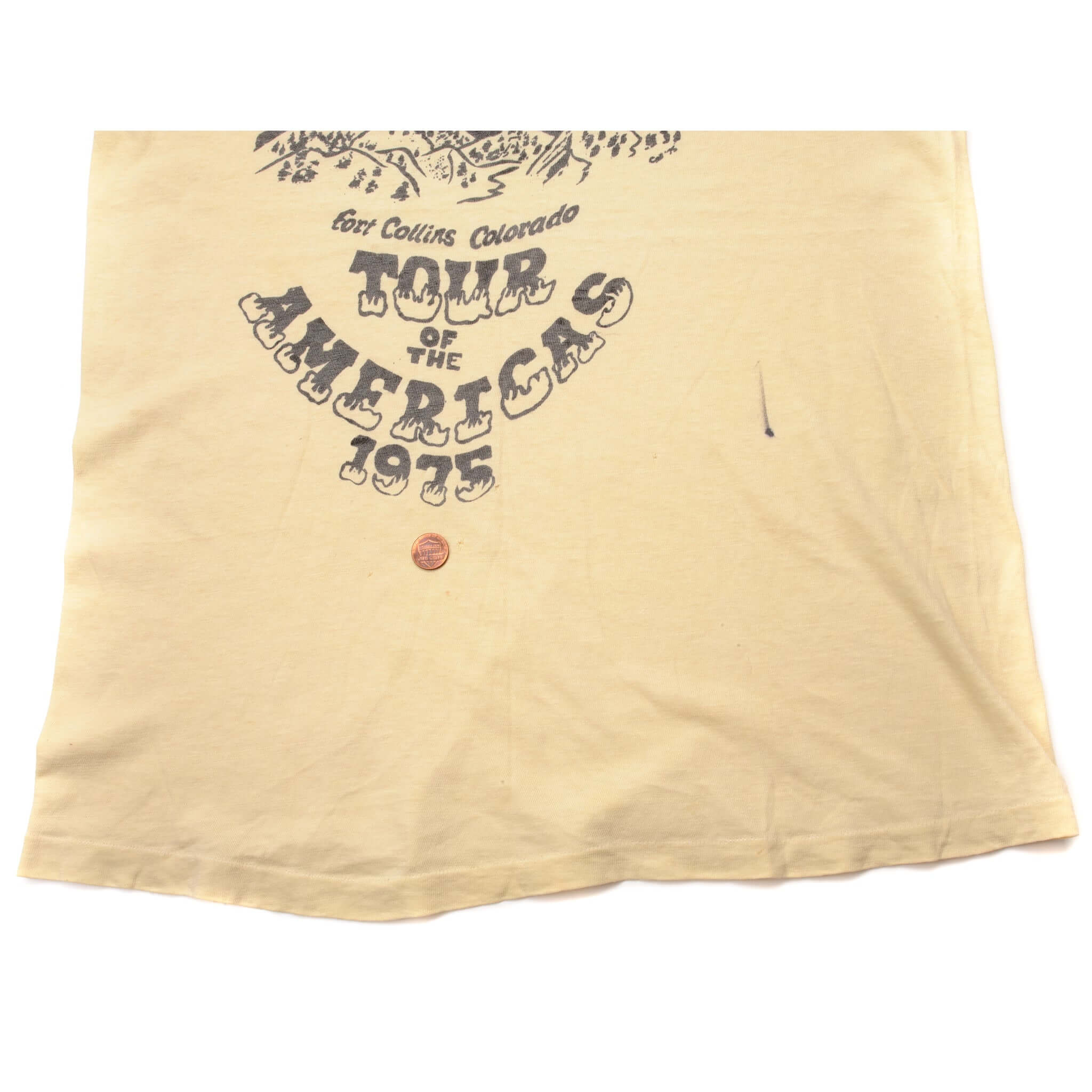 VINTAGE THE ROLLING STONES TOUR OF THE AMERICAS TEE SHIRT 1975 SIZE MADE IN USA