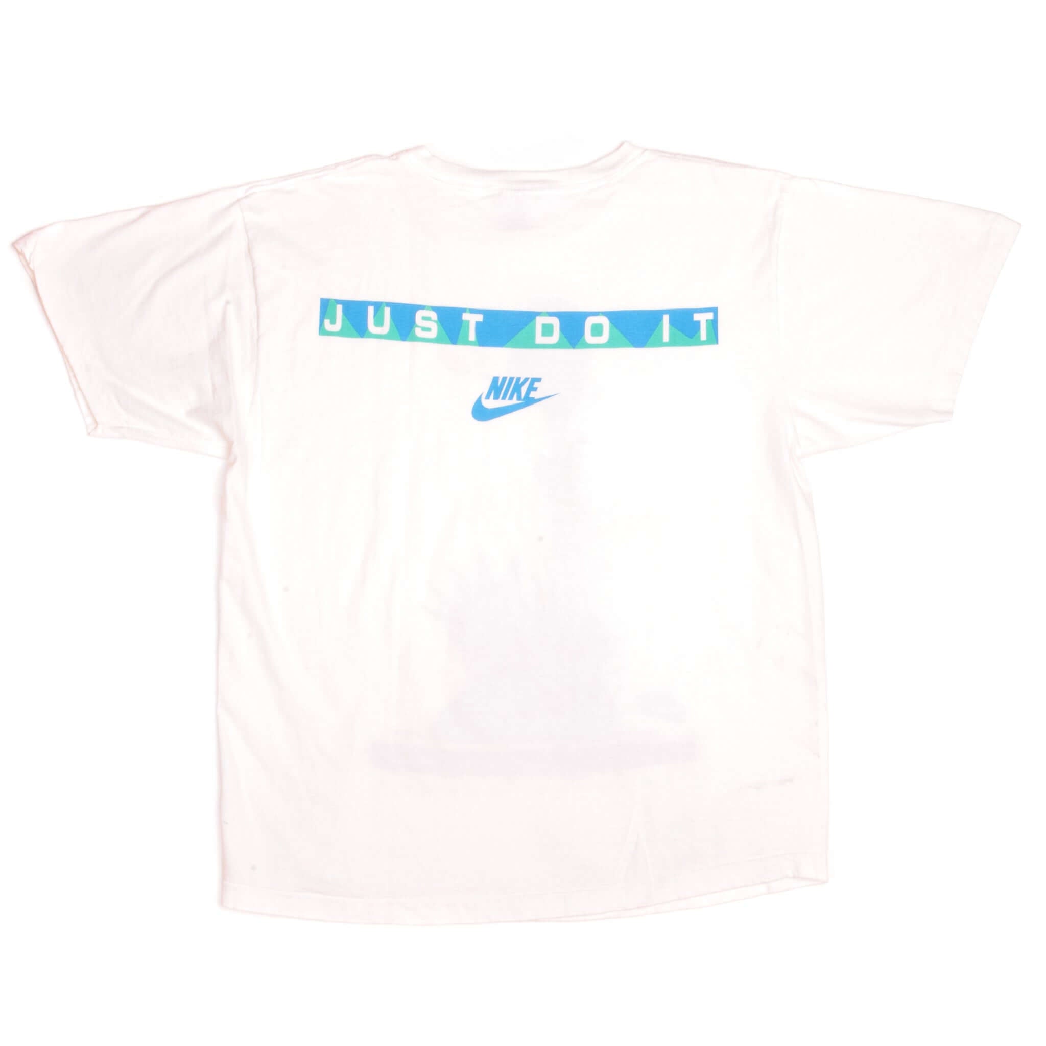 Vintage Nike Just Do It Tee Shirt Late 80s-90s Size Large Made In USA With Single Stitch Sleeves.
