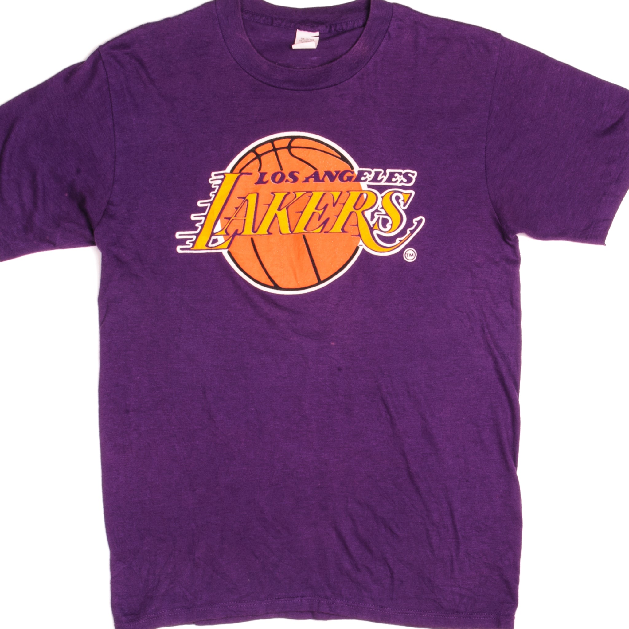 Vintage NBA Los Angeles Lakers Tee Shirt Size Small Made in USA 1980s