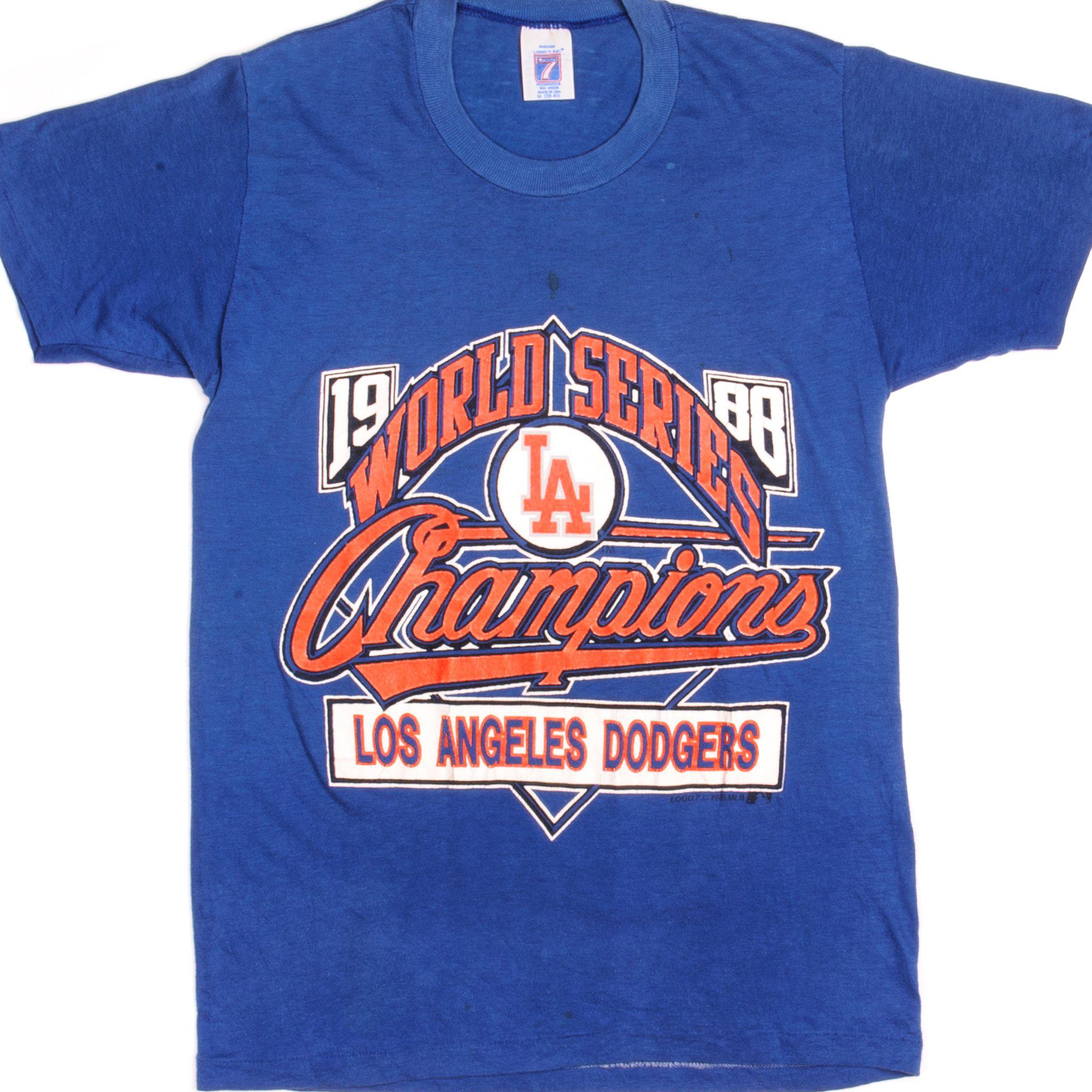 Sports / College Vintage MLB Los Angeles Dodgers World Champions Tee Shirt 1988 Small Made USA