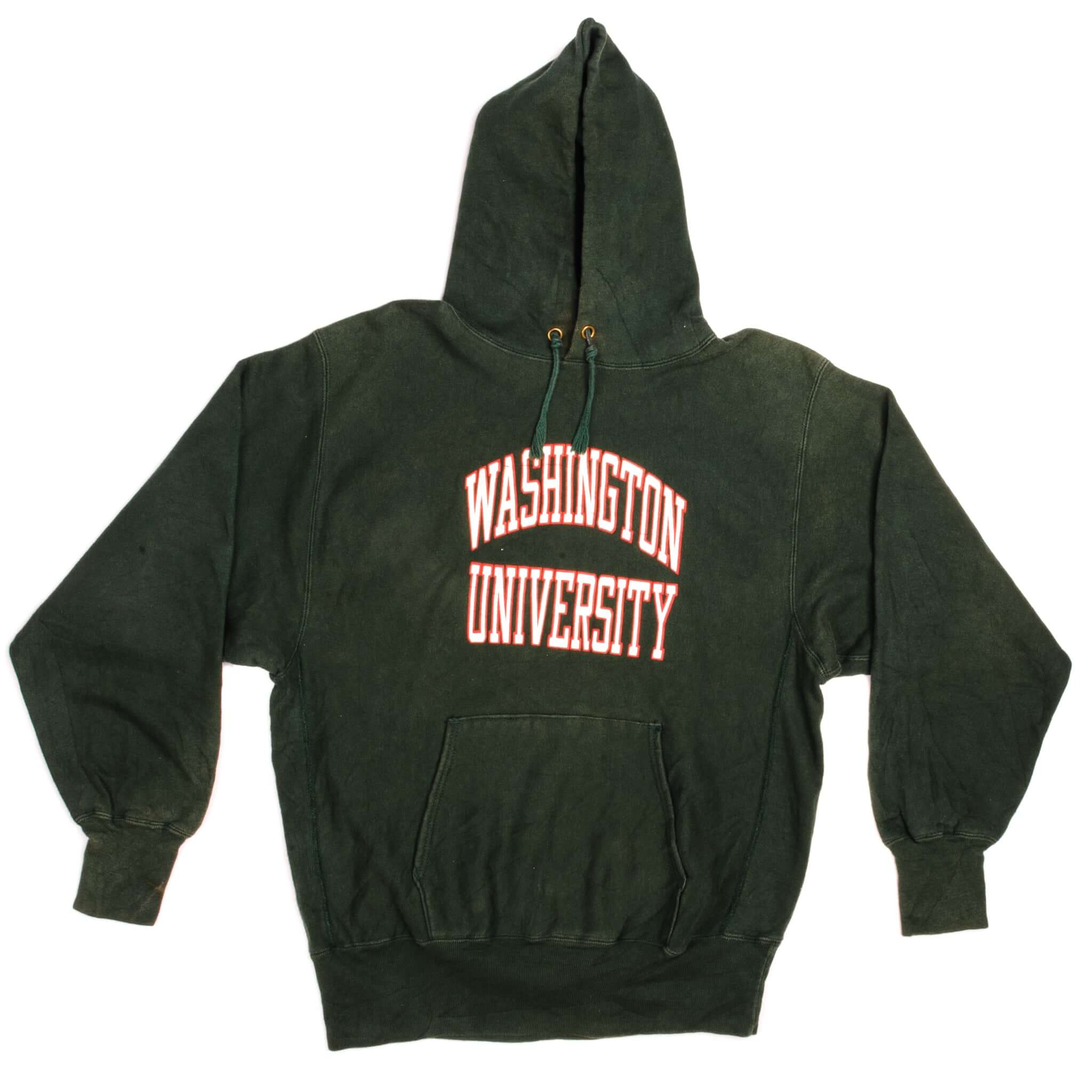 Vintage Champion Reverse Weave Washington University Hoodie Sweatshirt 1990-Mid 1990s Size Large Made In USA.