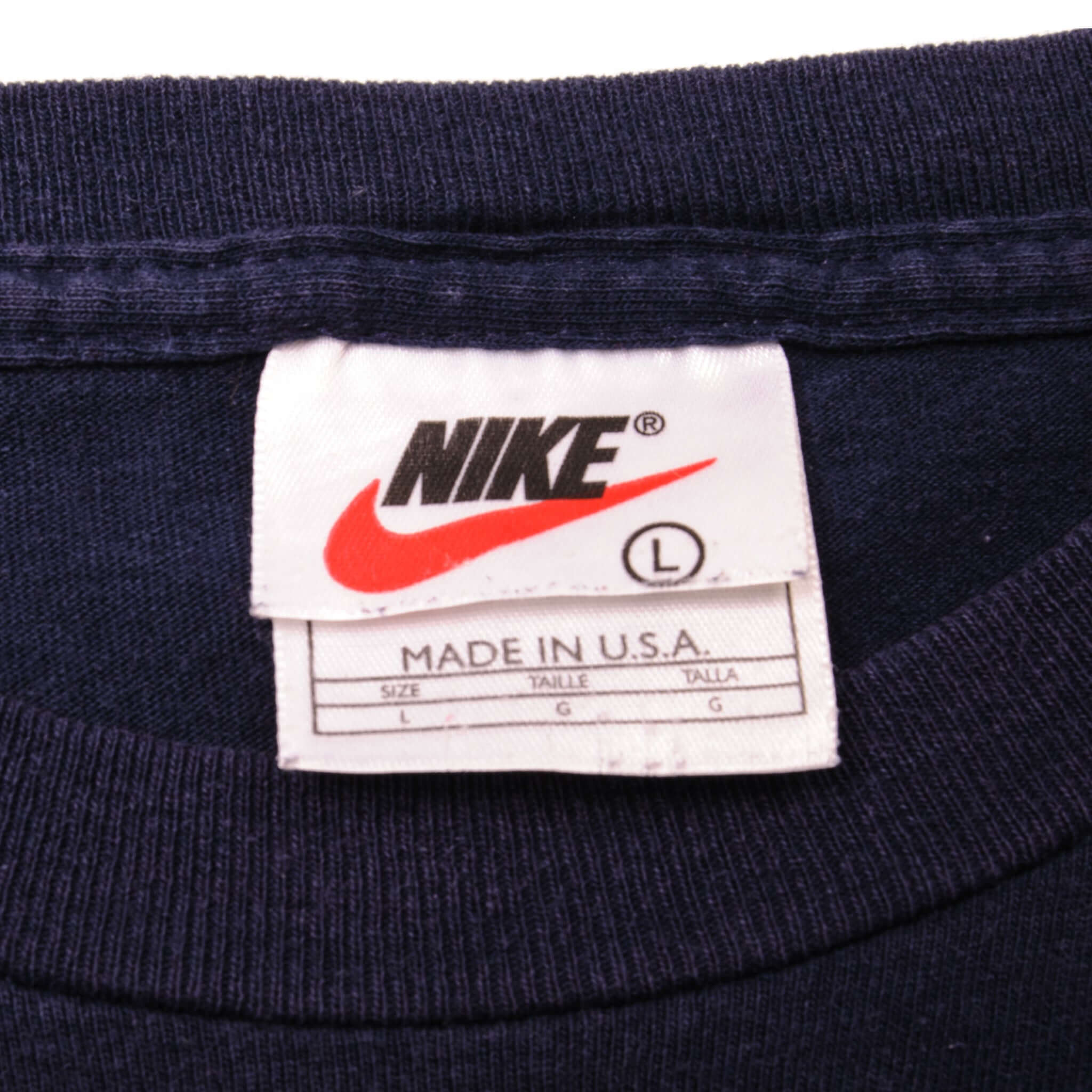 Vintage Label Tag Nike Late 1990s 90s