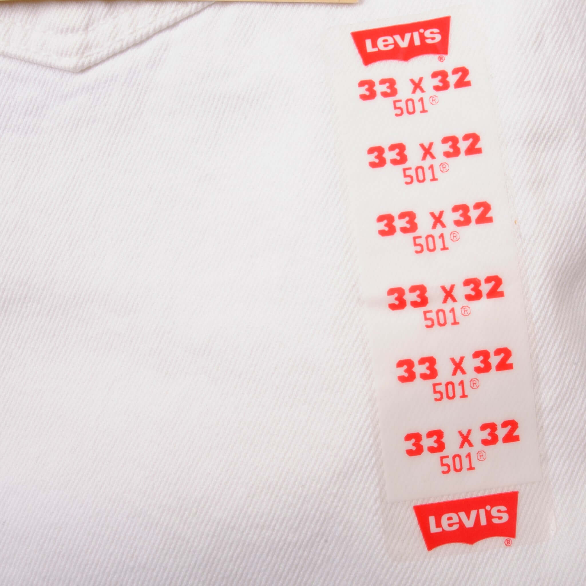 Beautiful White Levis 501 Jeans 1993 Made in USA. Size on Tag 33X32 Back Button #524