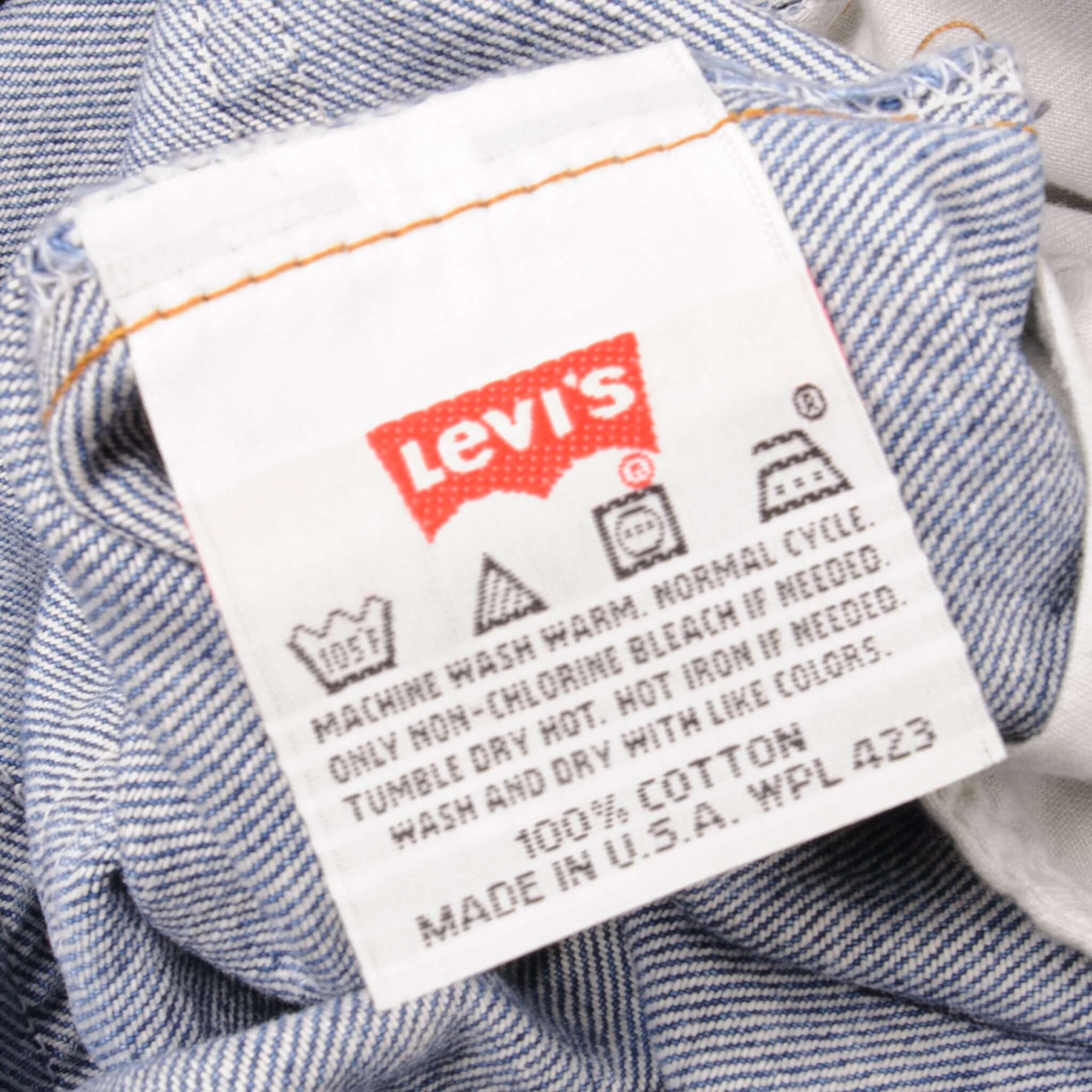 Beautiful Indigo Levis 501 Jeans 1990's Made in USA. Size on Tag 30X32 Back Button #913