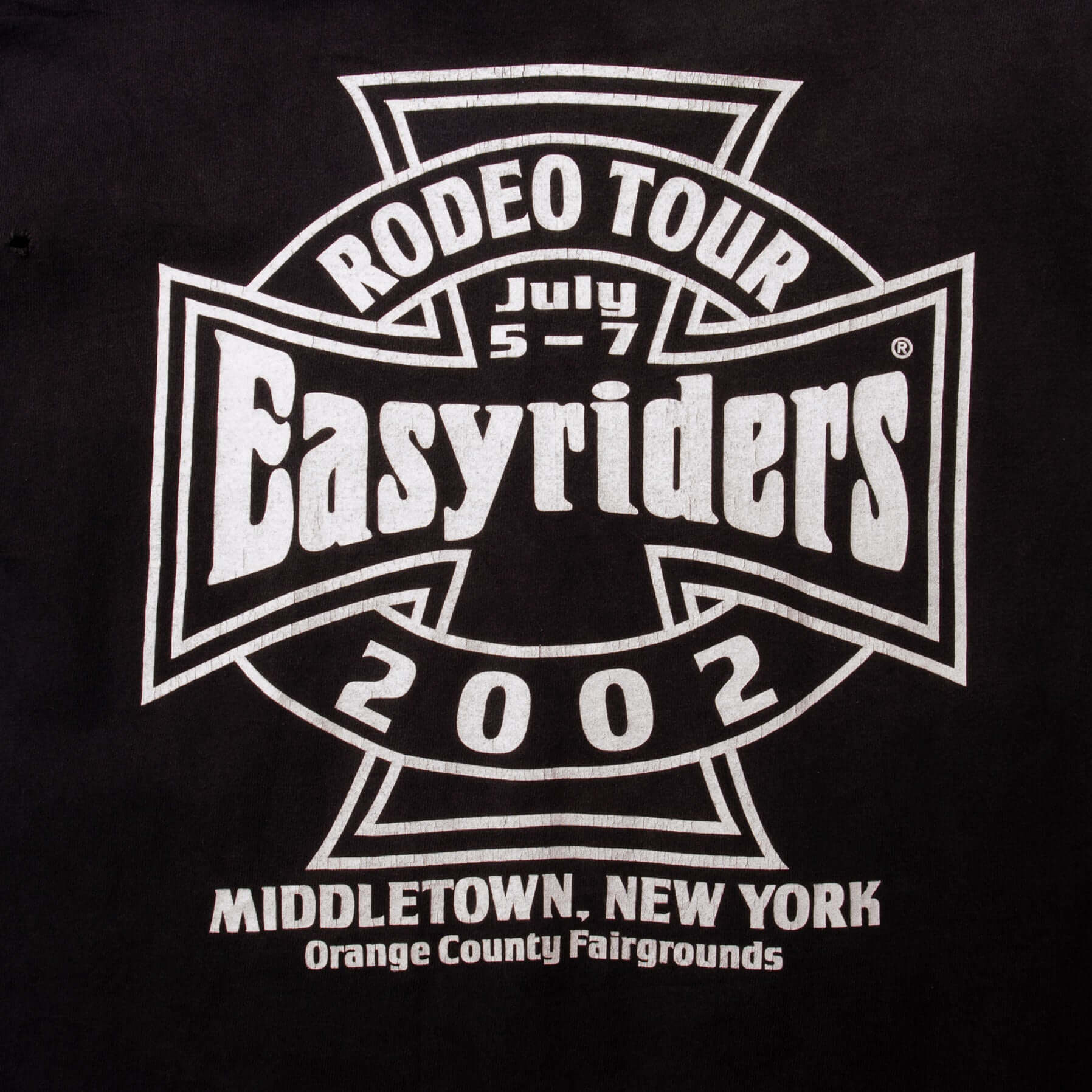Vintage Black Easy Riders Rodeo Tour July 5-7 2002. Middletown, New York. Orange County Fairgrounds.