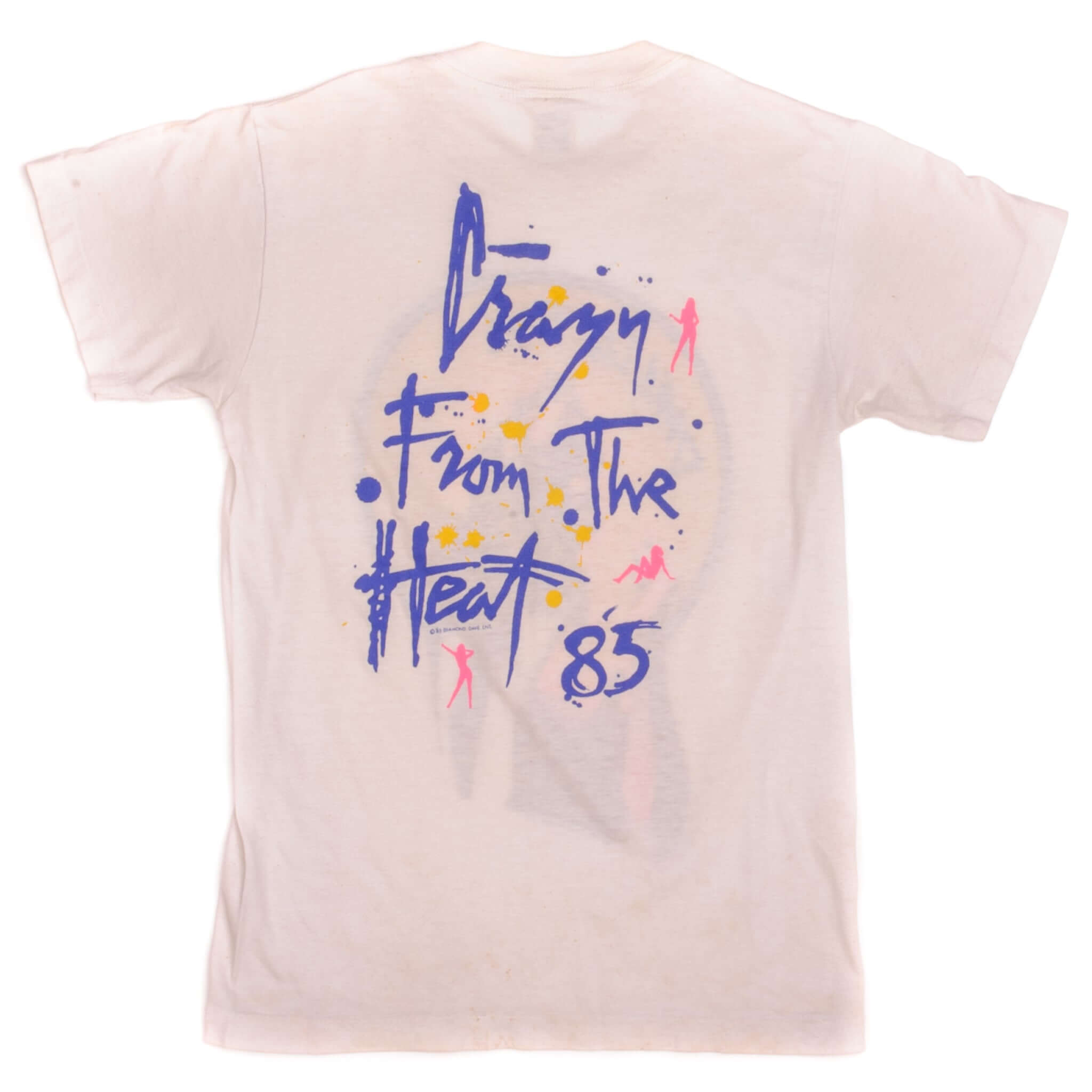 Vintage David Lee Roth Crazy from the Heat'85 CHED by Anvil Tee Shirt 1985 Size Small Made In USA with single stitch sleeves.