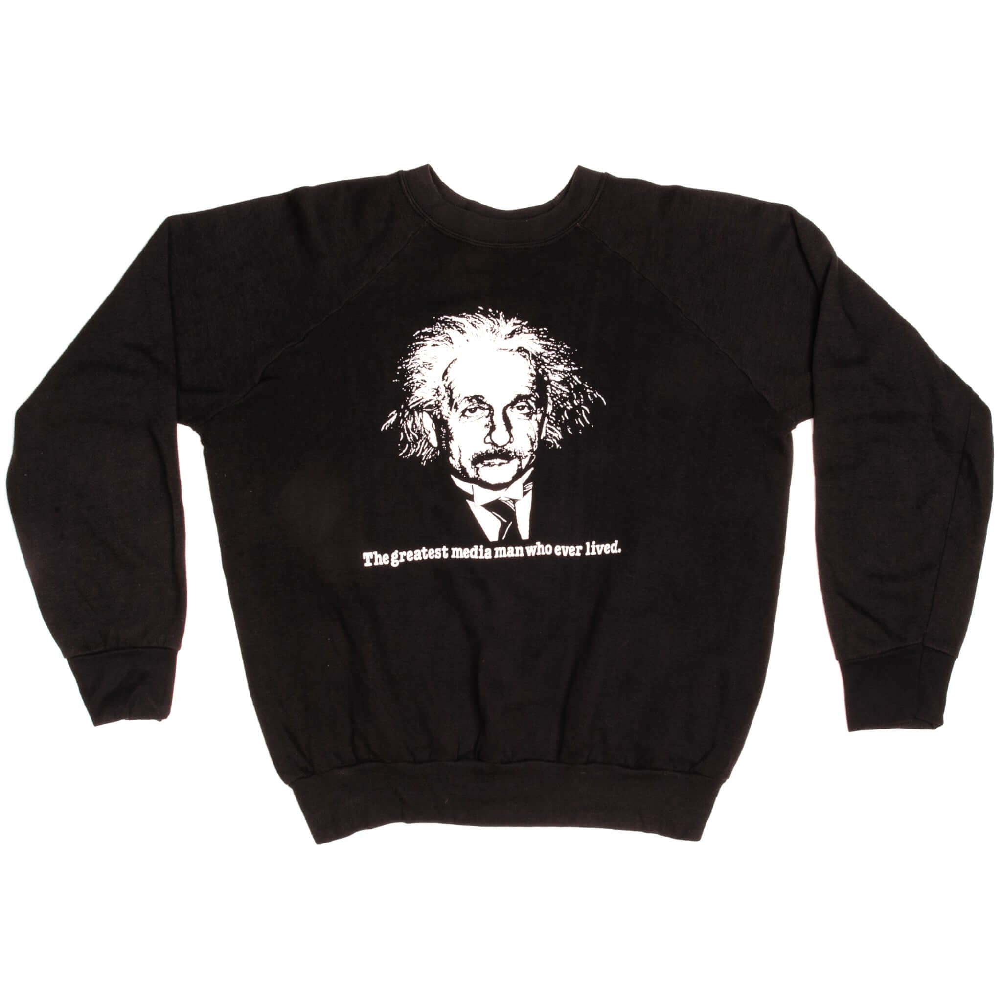 Vintage Albert Einstein E=MC2 The greatest media man who ever lived Sweatshirt Size XLarge Made In USA.