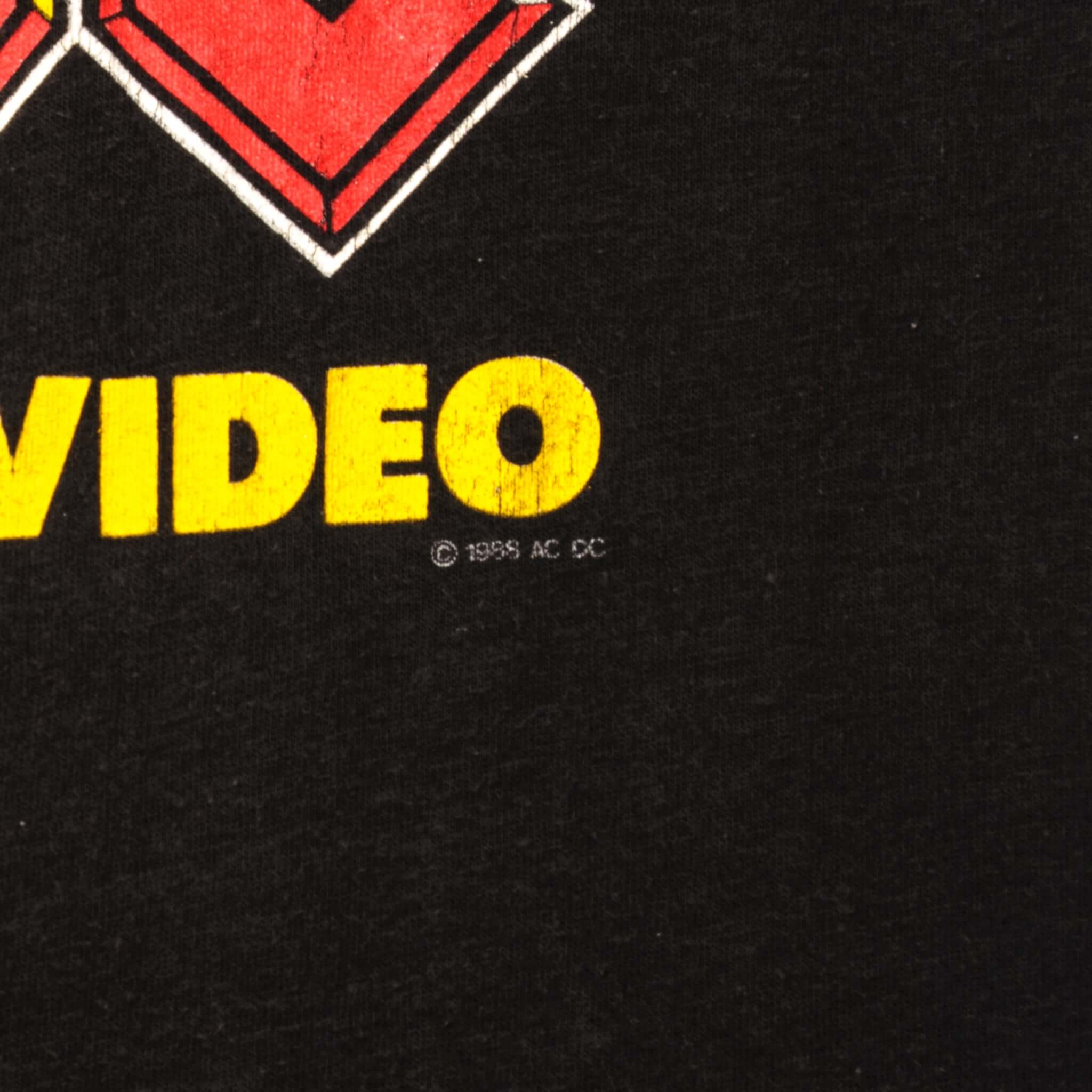 VINTAGE ACDC RAGLAN TEE SHIRT 1988 SIZE MEDIUM MADE IN USA