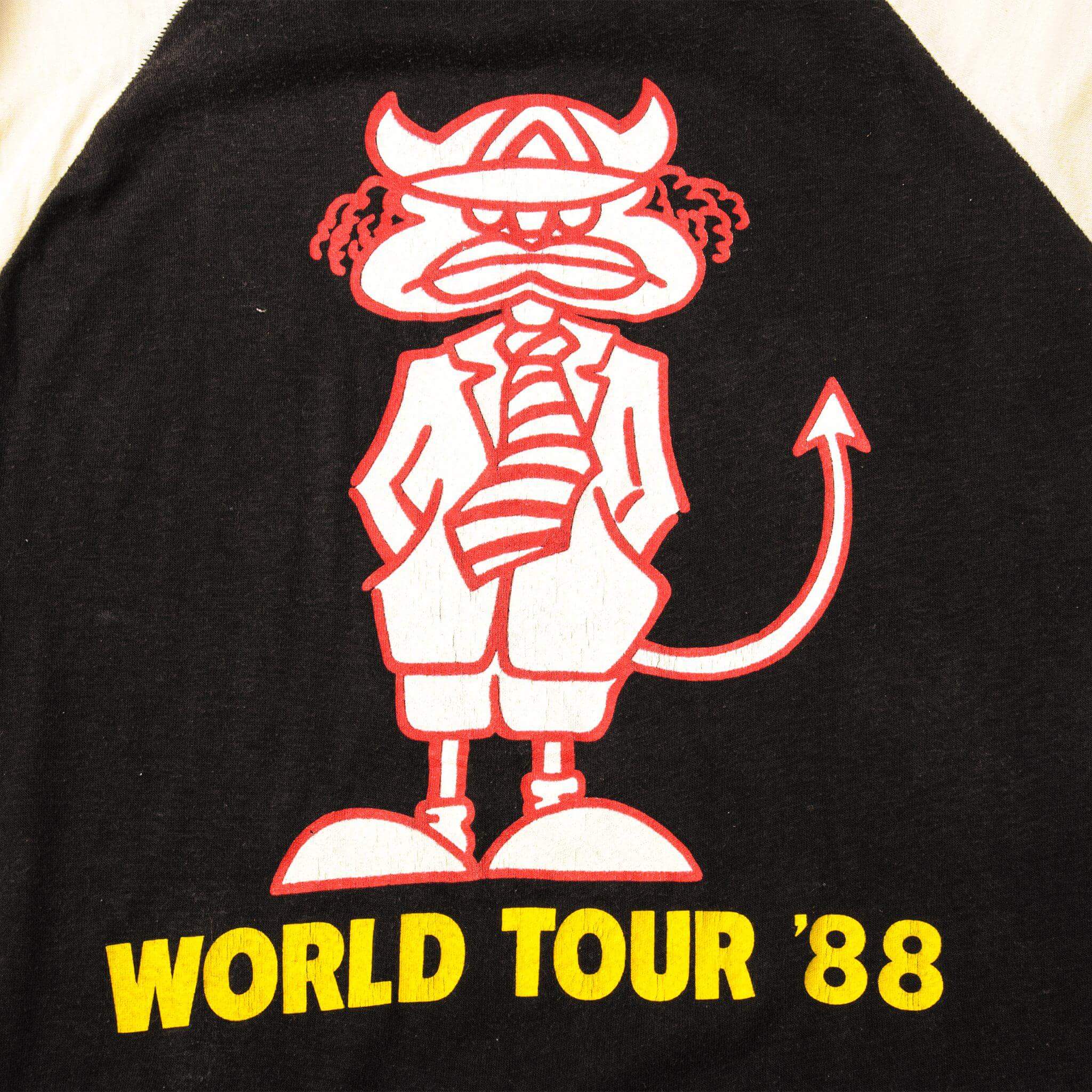 VINTAGE ACDC RAGLAN TEE SHIRT 1988 SIZE MEDIUM MADE IN USA