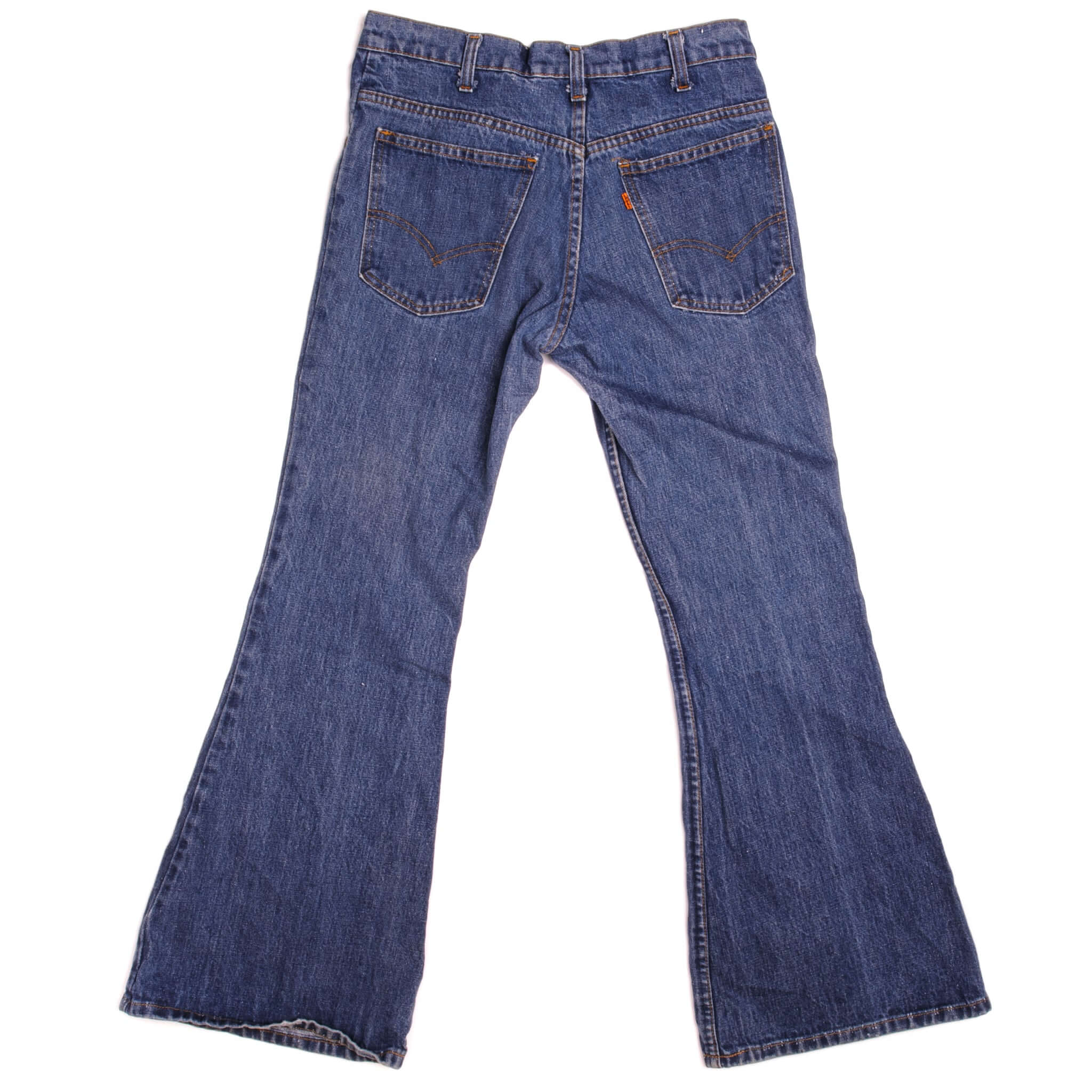 Beautiful Indigo Levis 684 Jeans Made in USA from the 70s with a dark blue wash. Size on Tag 32X33 ACTUAL SIZE 31X29 Back Button #562