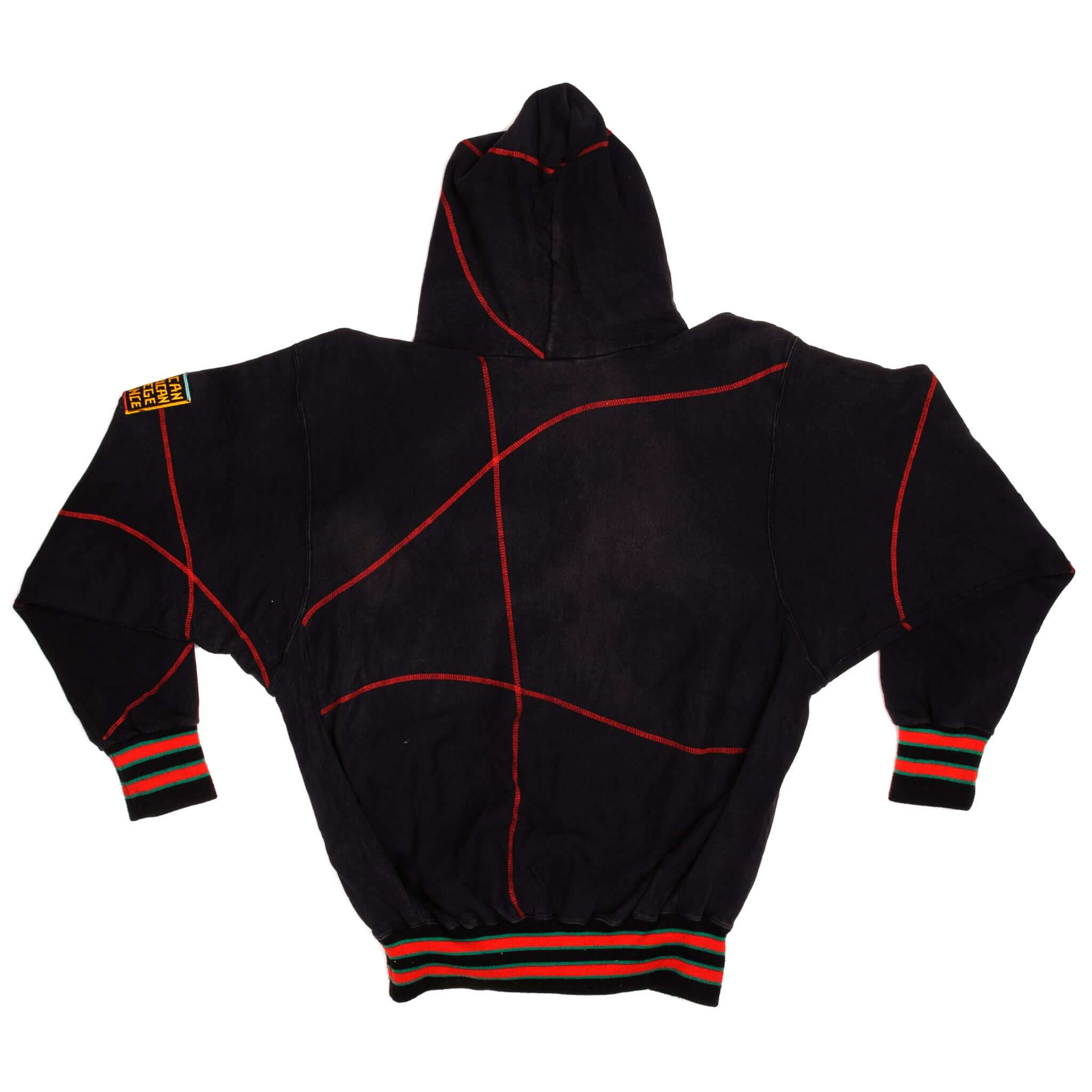 Vintage African American College Alliance Malcom X College Hoodie Sweatshirt Size XXLarge Made in USA.