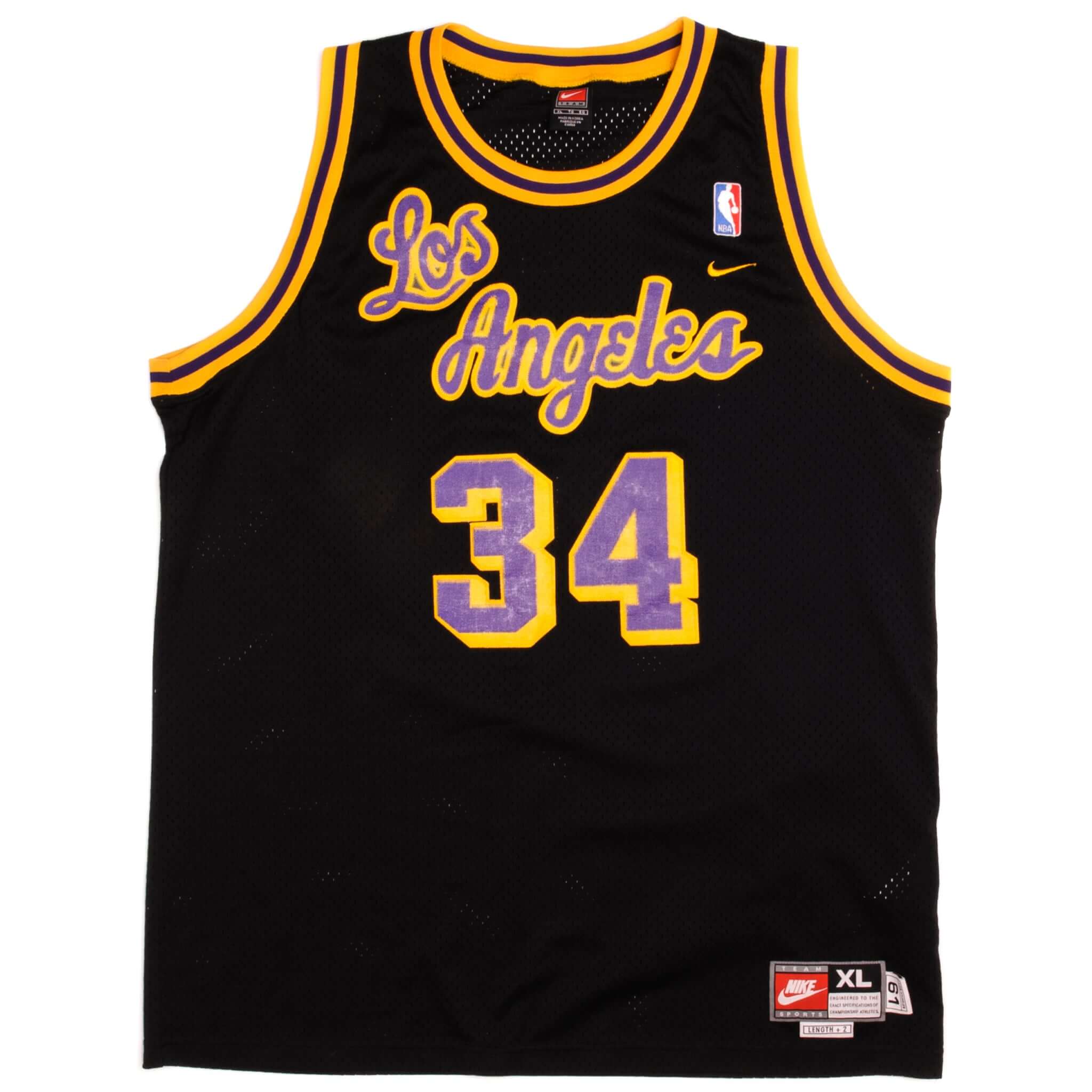 Vintage Nike Team NBA Los Angeles Lakers Shaquille O'Neal #34 Jersey Size XLarge 1990's.