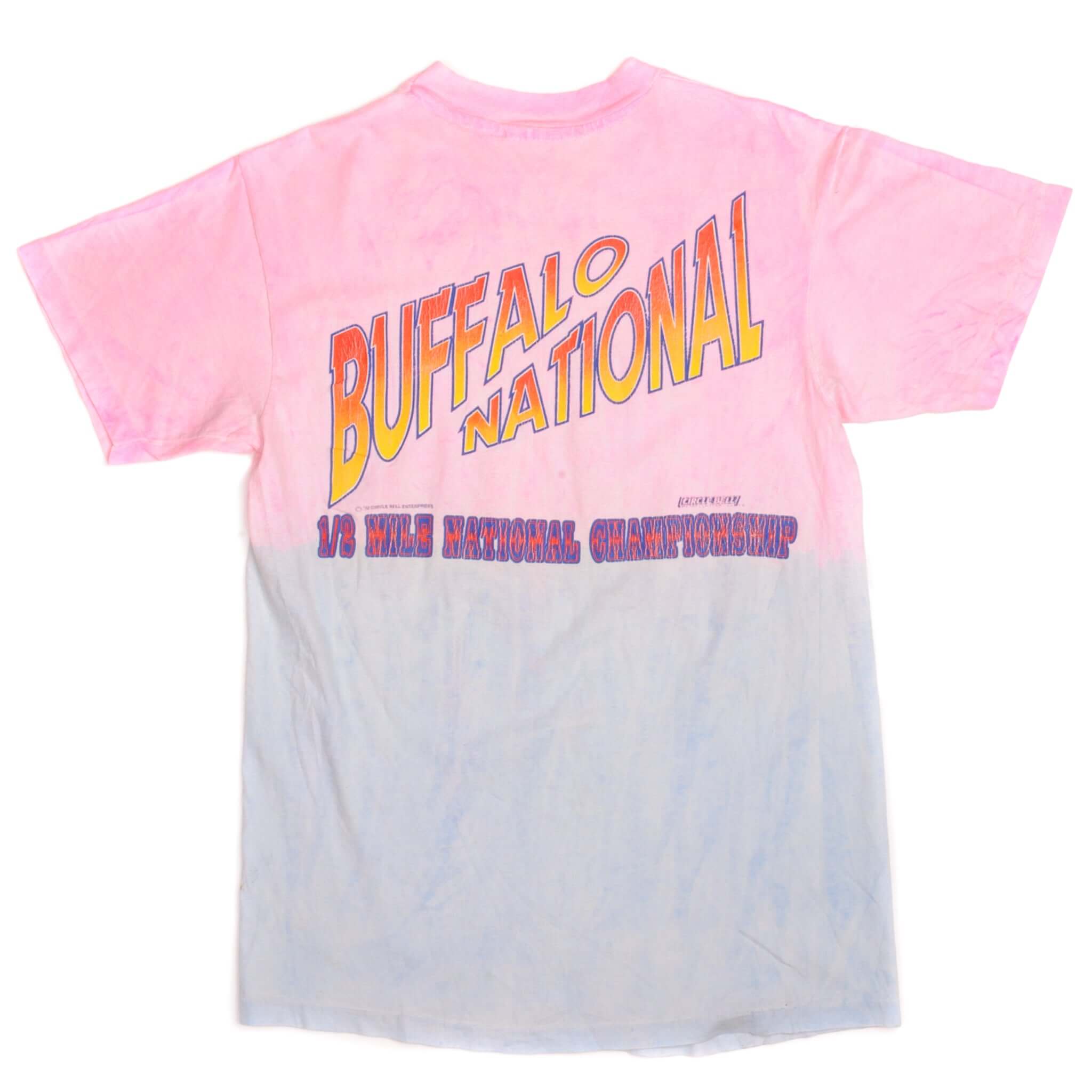 Vintage AMA Buffalo National Motocross 1/2 Mile National Championship Hanes Tee Shirt Size Small With Single Stitch Sleeves.