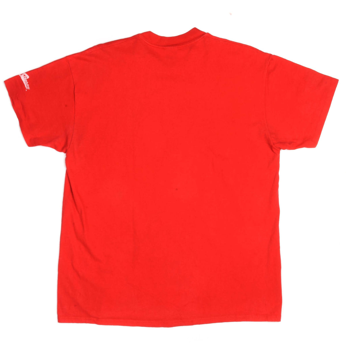 Plain back of red The Flash DC Comics T-shirt with white sleeve print