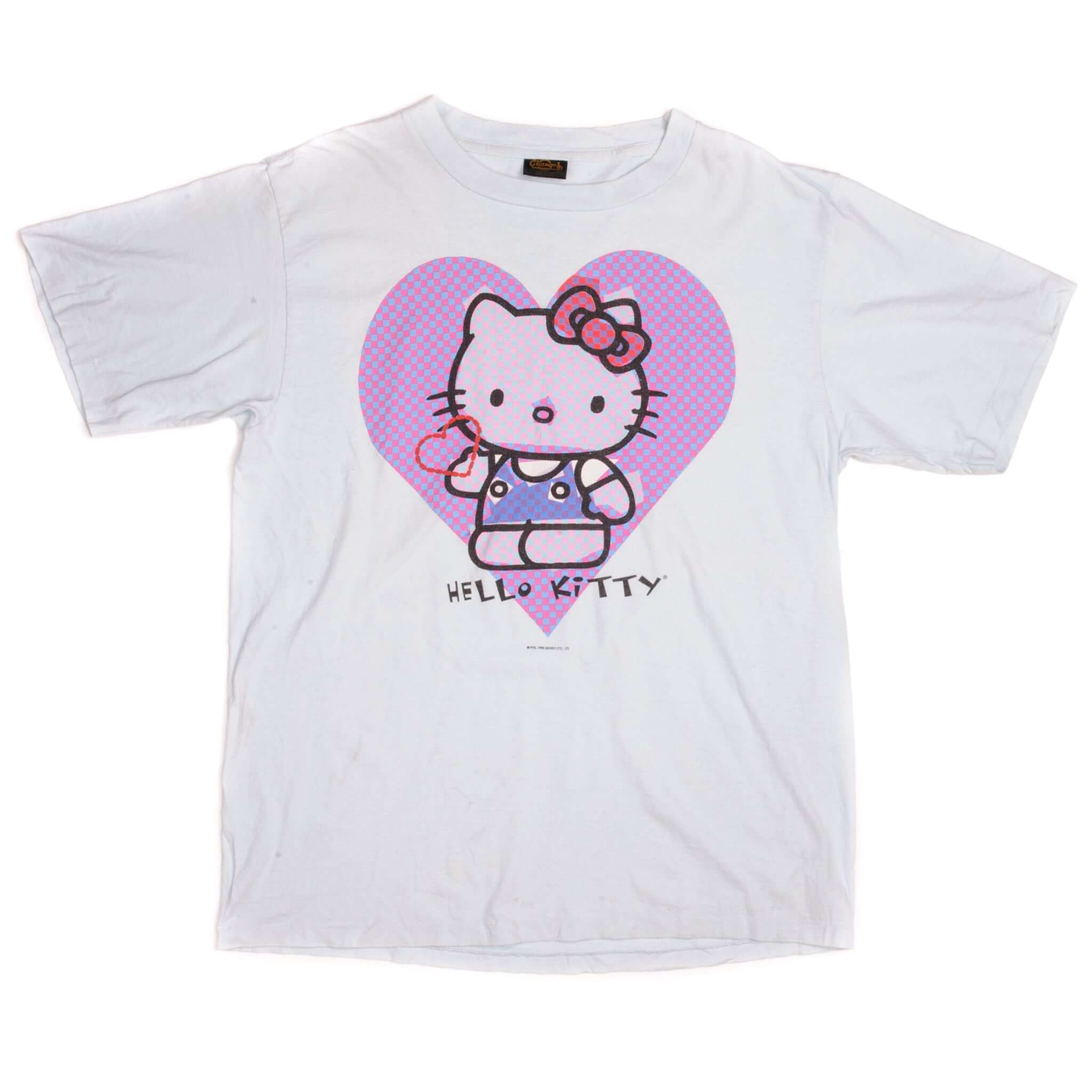 Vintage Hello Kitty Changes Tee Shirt 1996 Size XLarge Made in USA with single stitch sleeves.