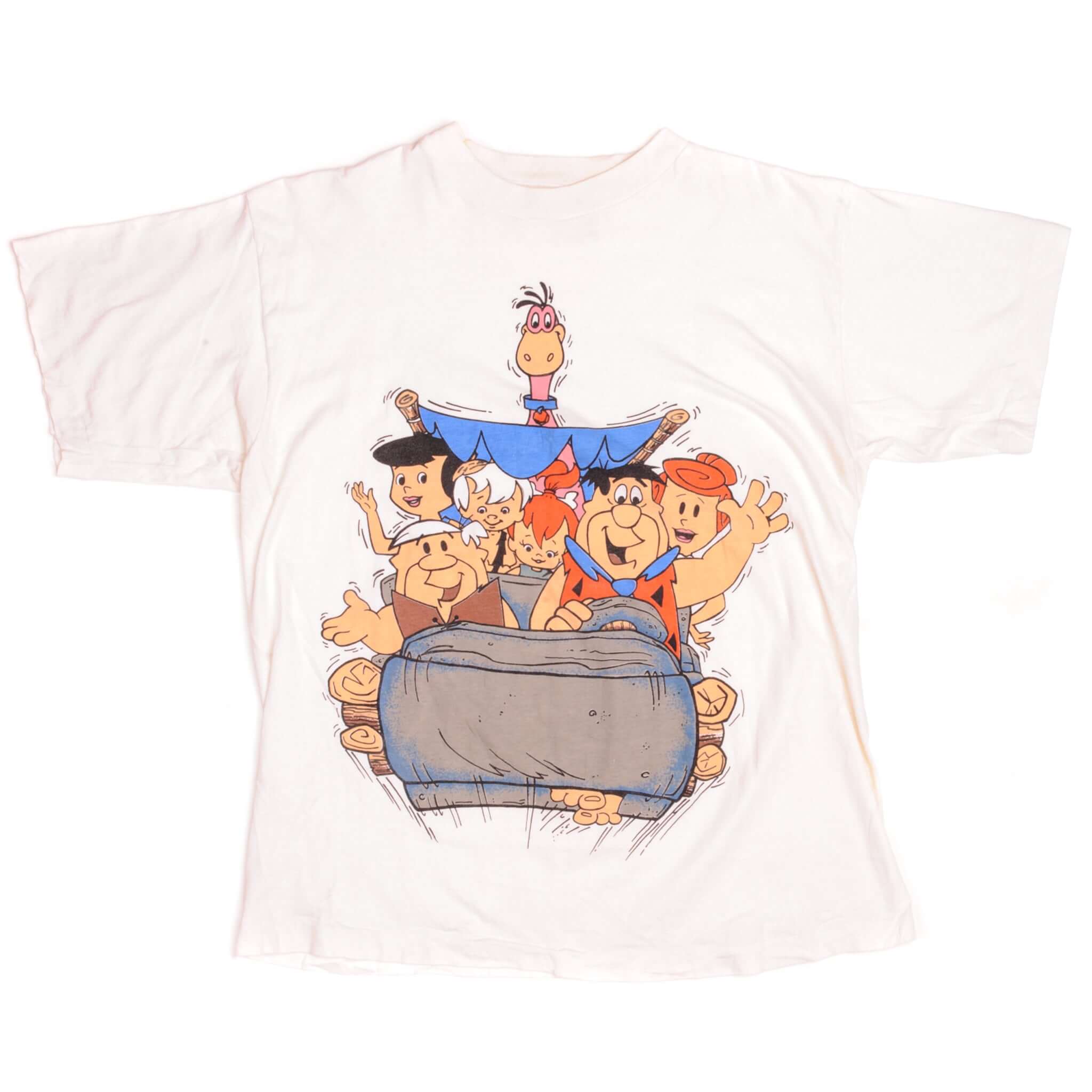 Vintage The Flintstones Tee Shirt 1990s Size Large With Single Stitch Sleeves.