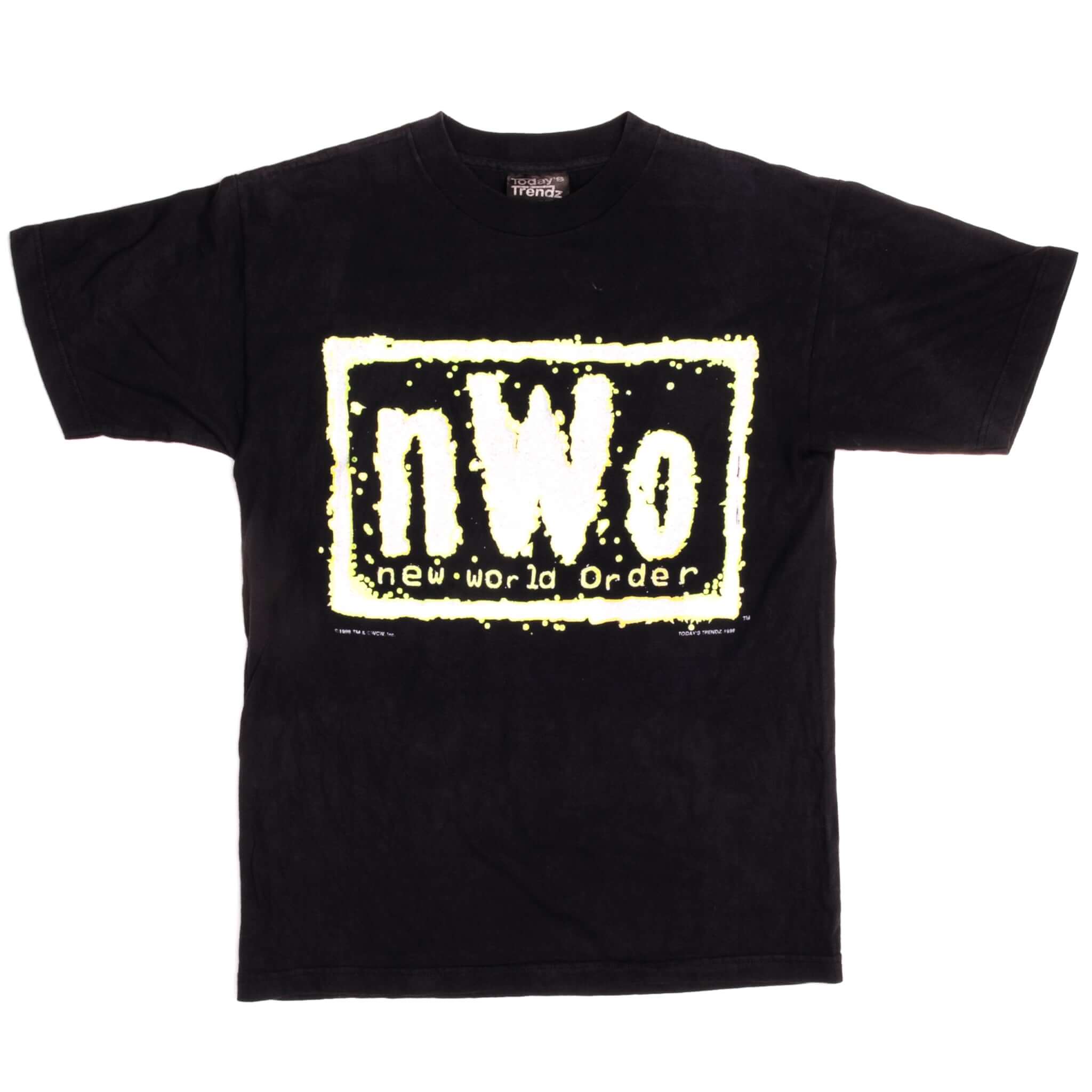 Vintage World Championship Wrestling New World Order Today's Trendz Tee Shirt 1998 Size Medium Made In USA.